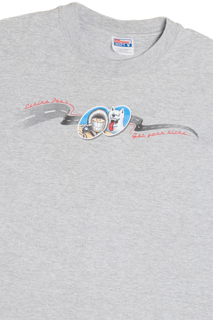 Vintage "Eskimo Joe's Get Your Kicks" Route 66 T-Shirt (2000s)