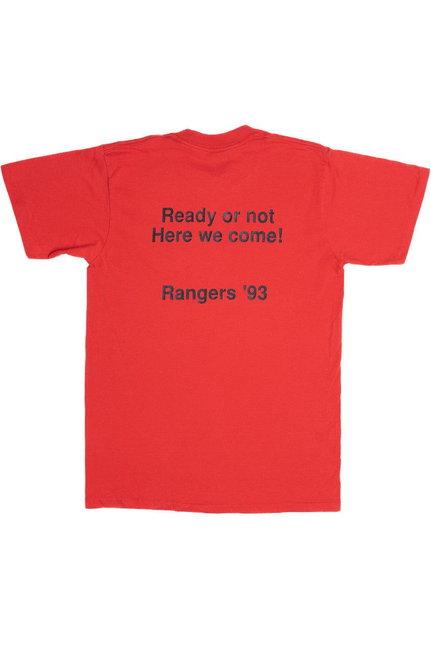 Vintage Calvin And Hobbes "Rangers '93" T-Shirt (1990s)