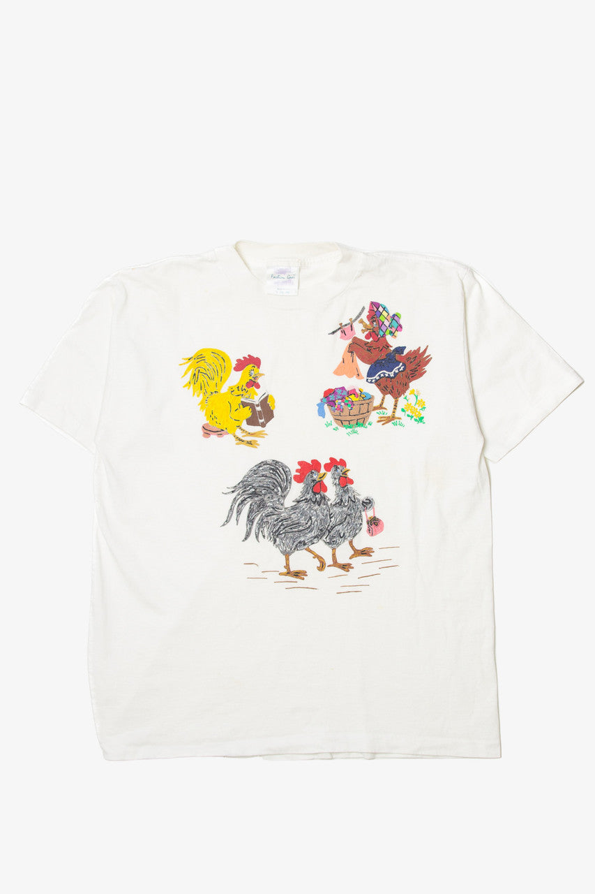 Vintage Domestic Chickens Fashion Gears T-Shirt (1990s)