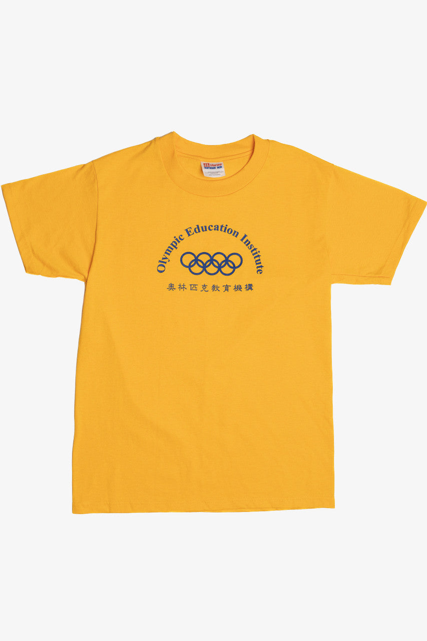 Vintage "Olympic Education Institute" Chinese Script T-Shirt (1990s)