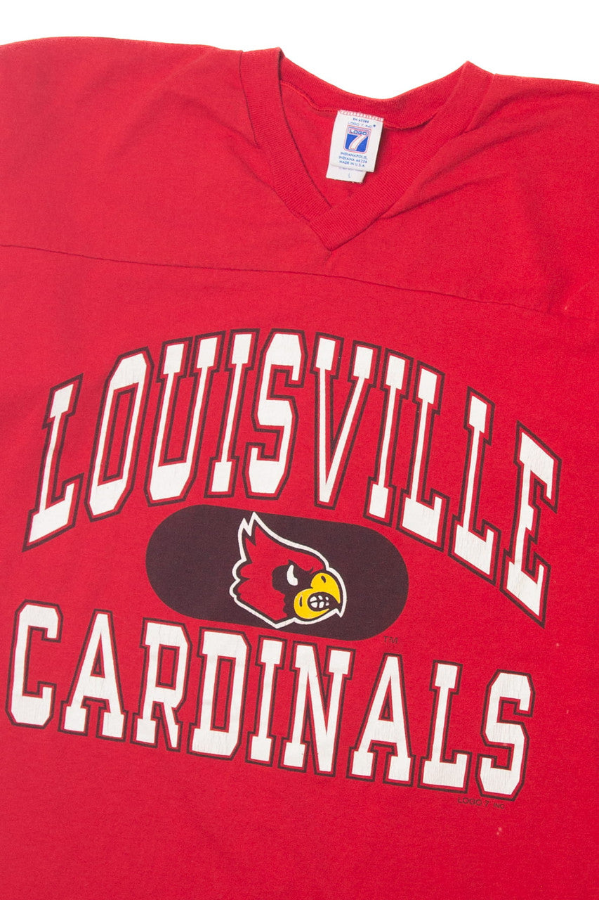 Vintage "Louisville Cardinals" Logo 7 T-Shirt (1990s)