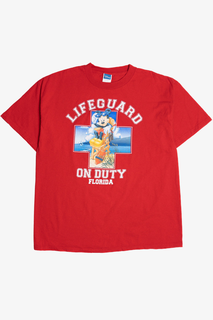 Vintage Mickey Mouse "Lifeguard On Duty" Disney T-Shirt (2000s)