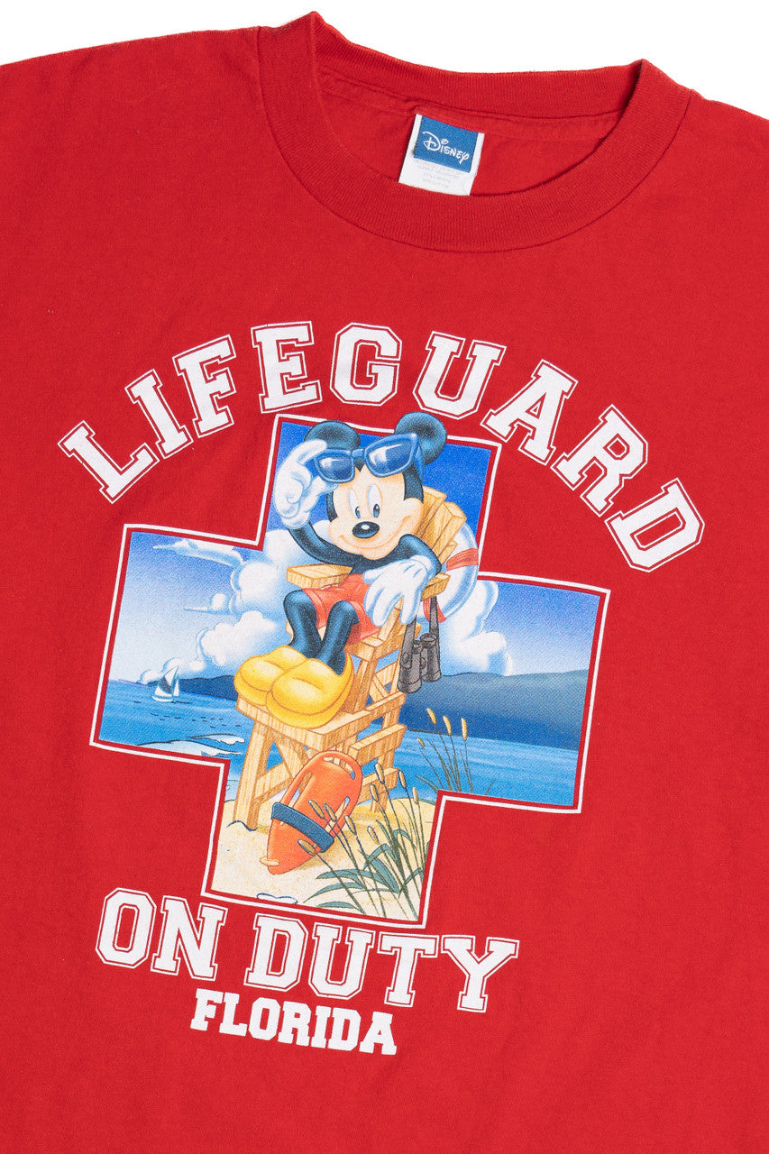 Vintage Mickey Mouse "Lifeguard On Duty" Disney T-Shirt (2000s)