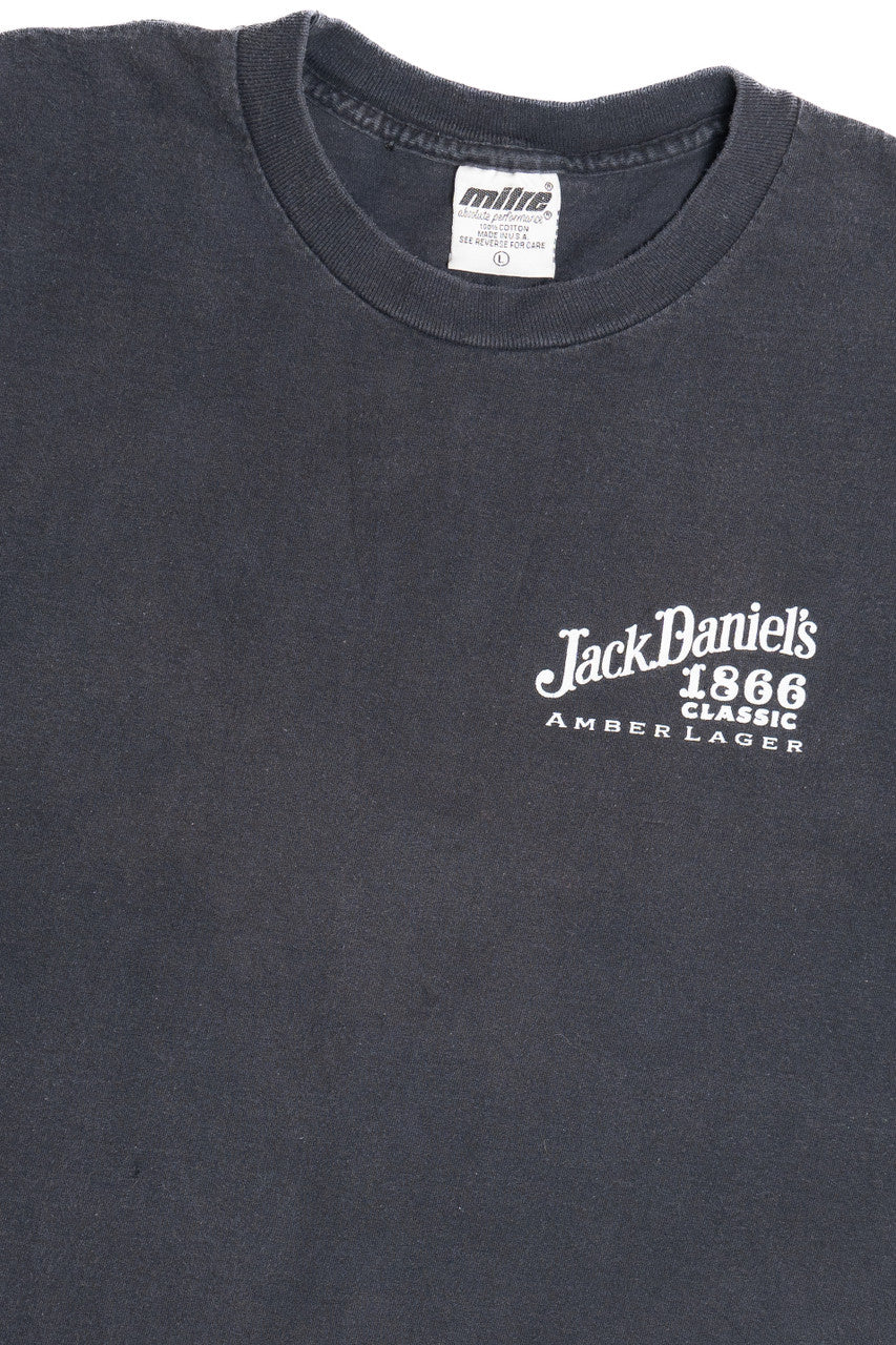 Vintage Distressed Jack Daniel's Amber Lager Brewery T-Shirt (1990s)