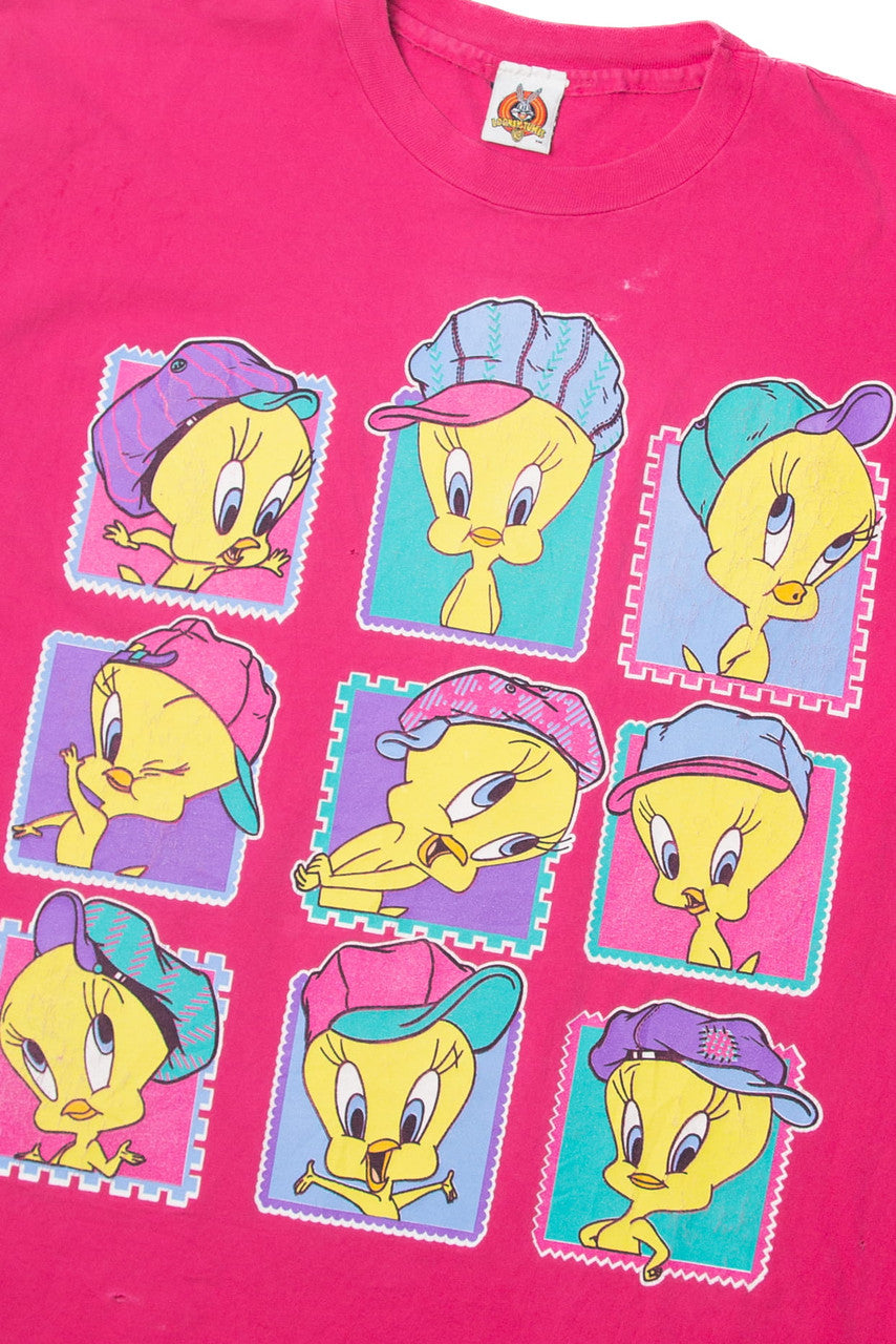 Vintage Tweety Bird Stamps Looney Tunes T-Shirt (1990s)