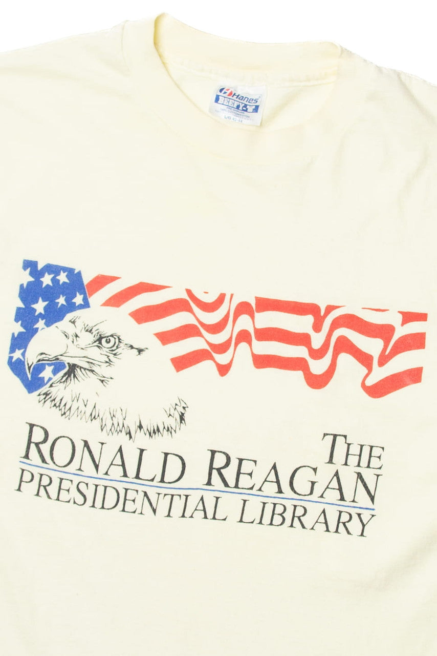Vintage "The Ronald Reagan Presidential Library" Hanes T-Shirt (1990s)