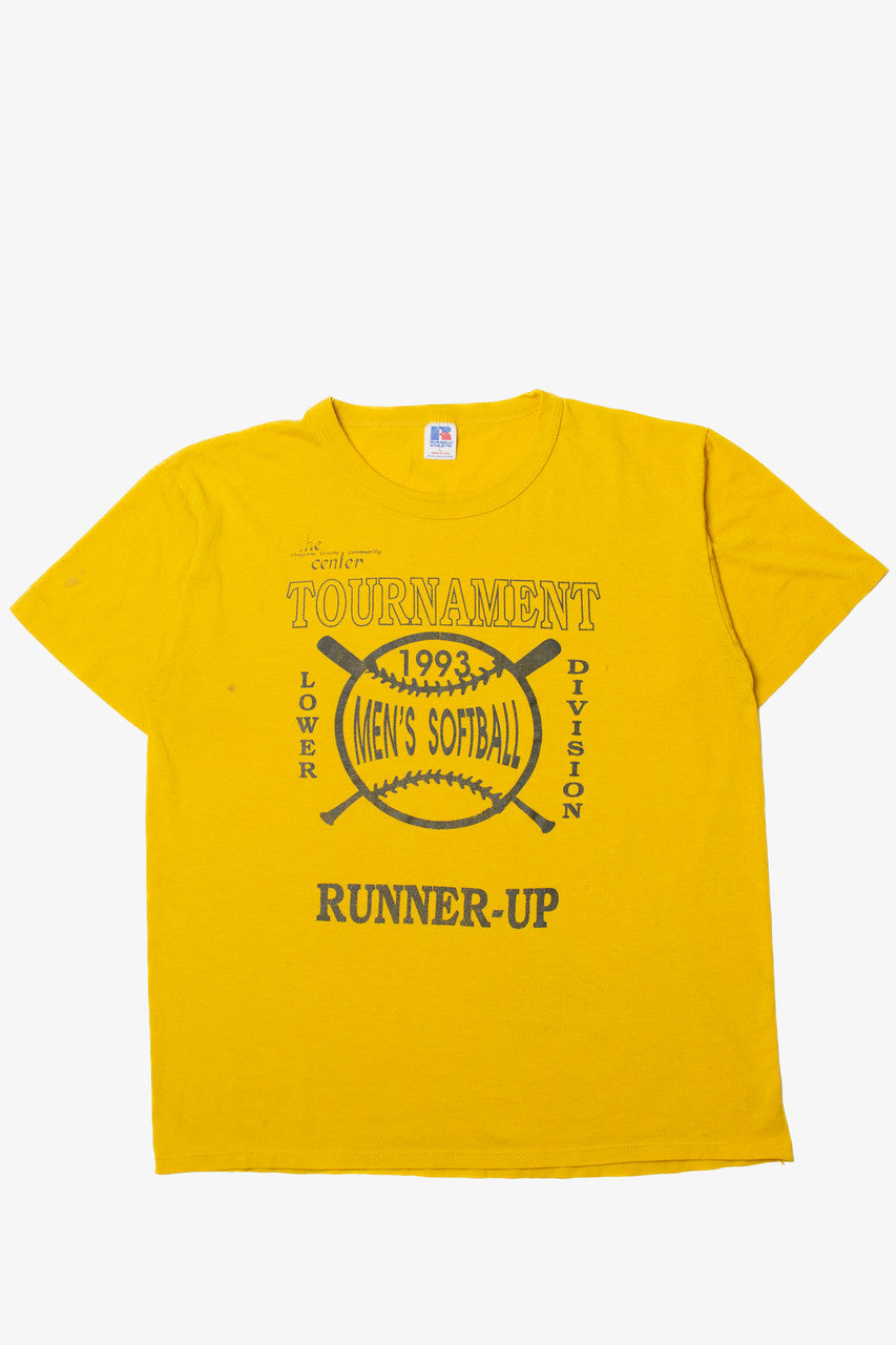 Vintage Men's Softball Tournament 1993 Russell Athletic T-Shirt (1990s)