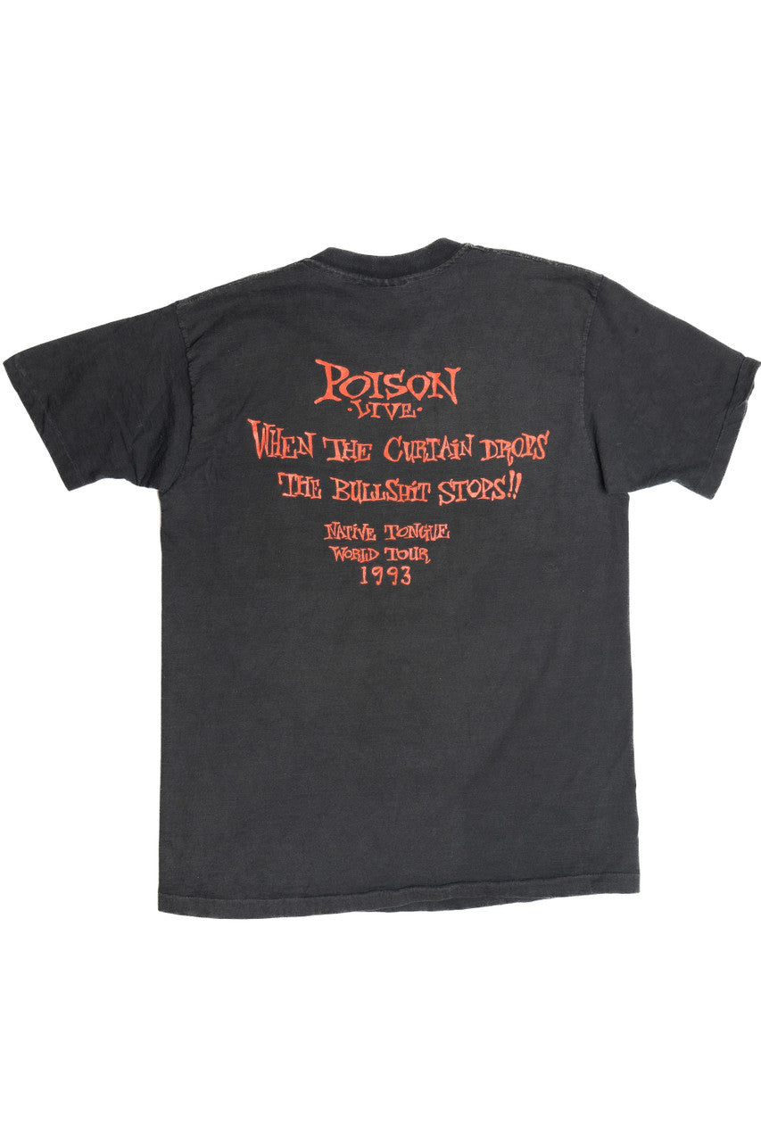 Vintage 1993 Poison Native Tongue World Tour T-Shirt (1990s)