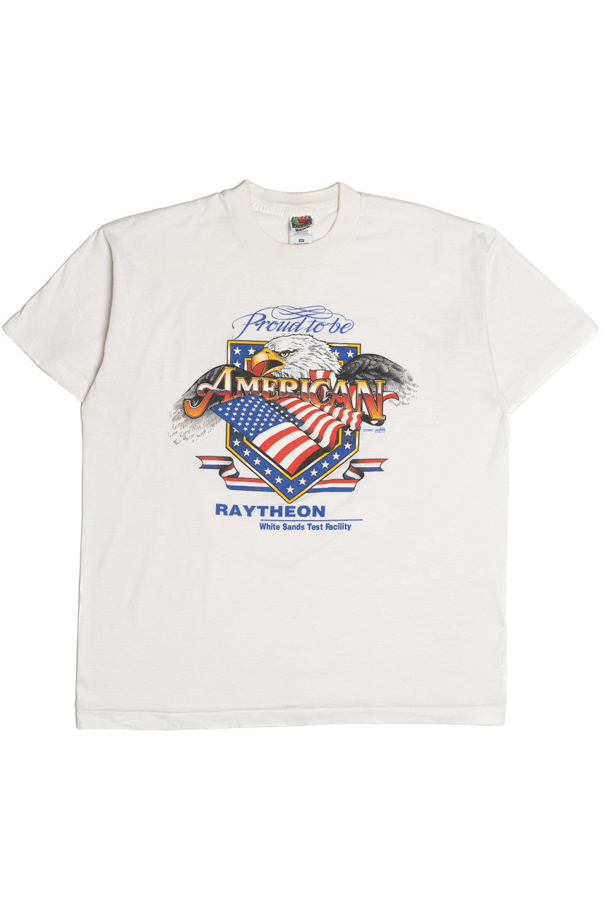 Vintage "Proud To Be An American" Raytheon T-Shirt (1990s)