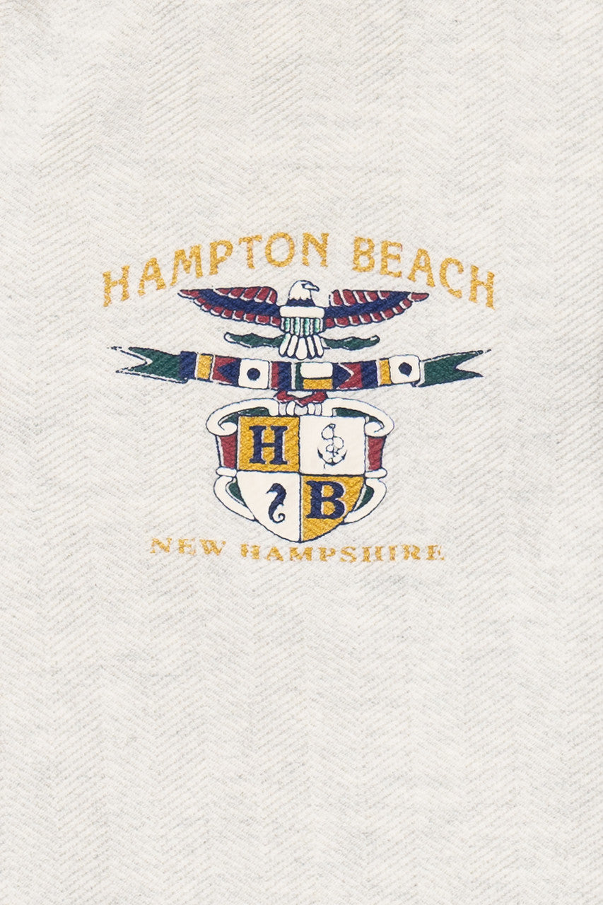 Vintage "Hampton Beach New Hampshire" Heavyweight Button Henley T-Shirt (1990s)