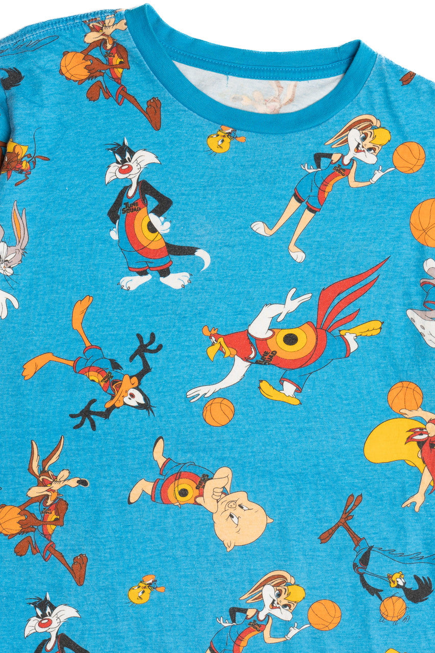 Recycled Looney Tunes Toon Squad All Over Print T-Shirt