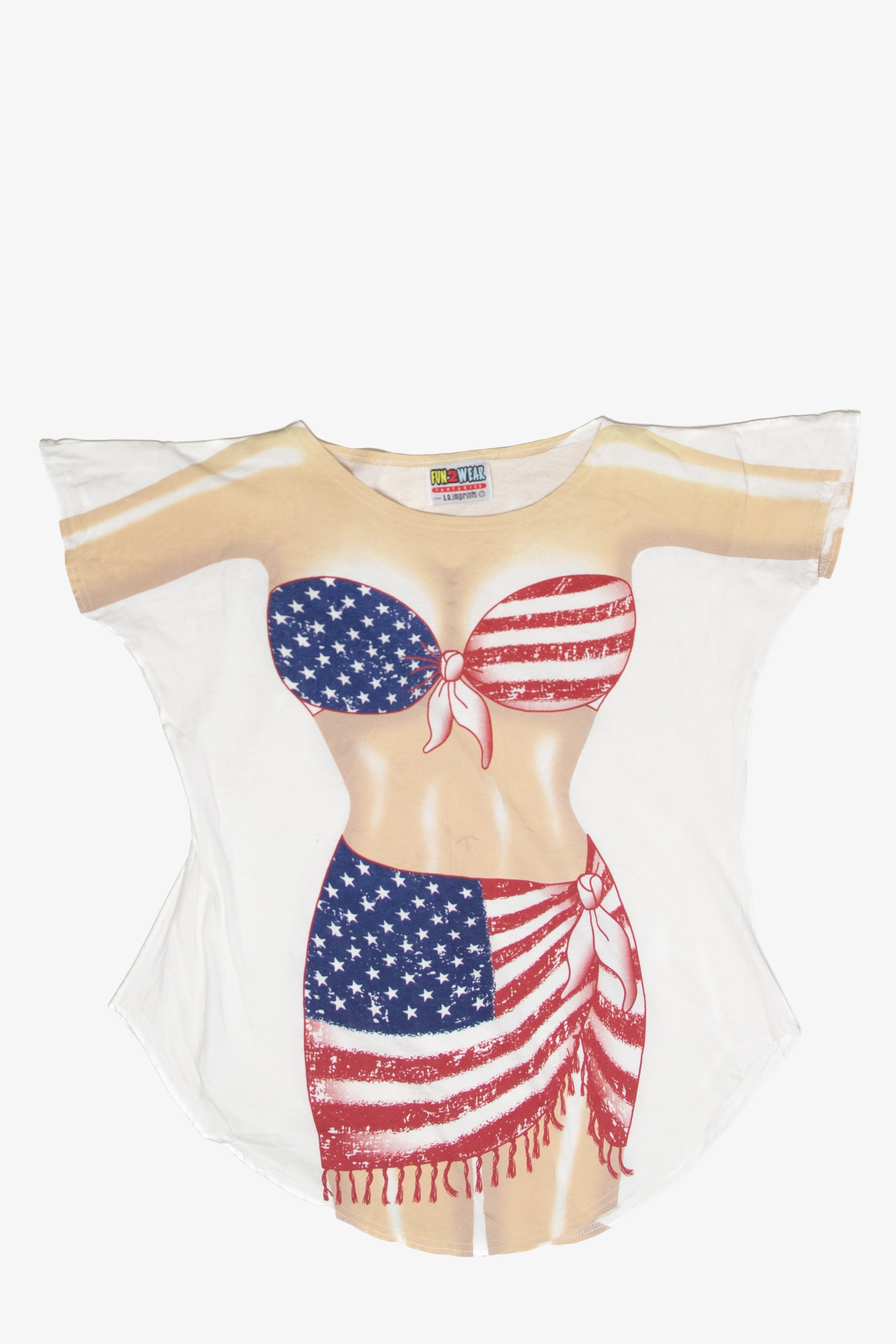 Fun 2 Wear Bikini Body American Flag T-Shirt