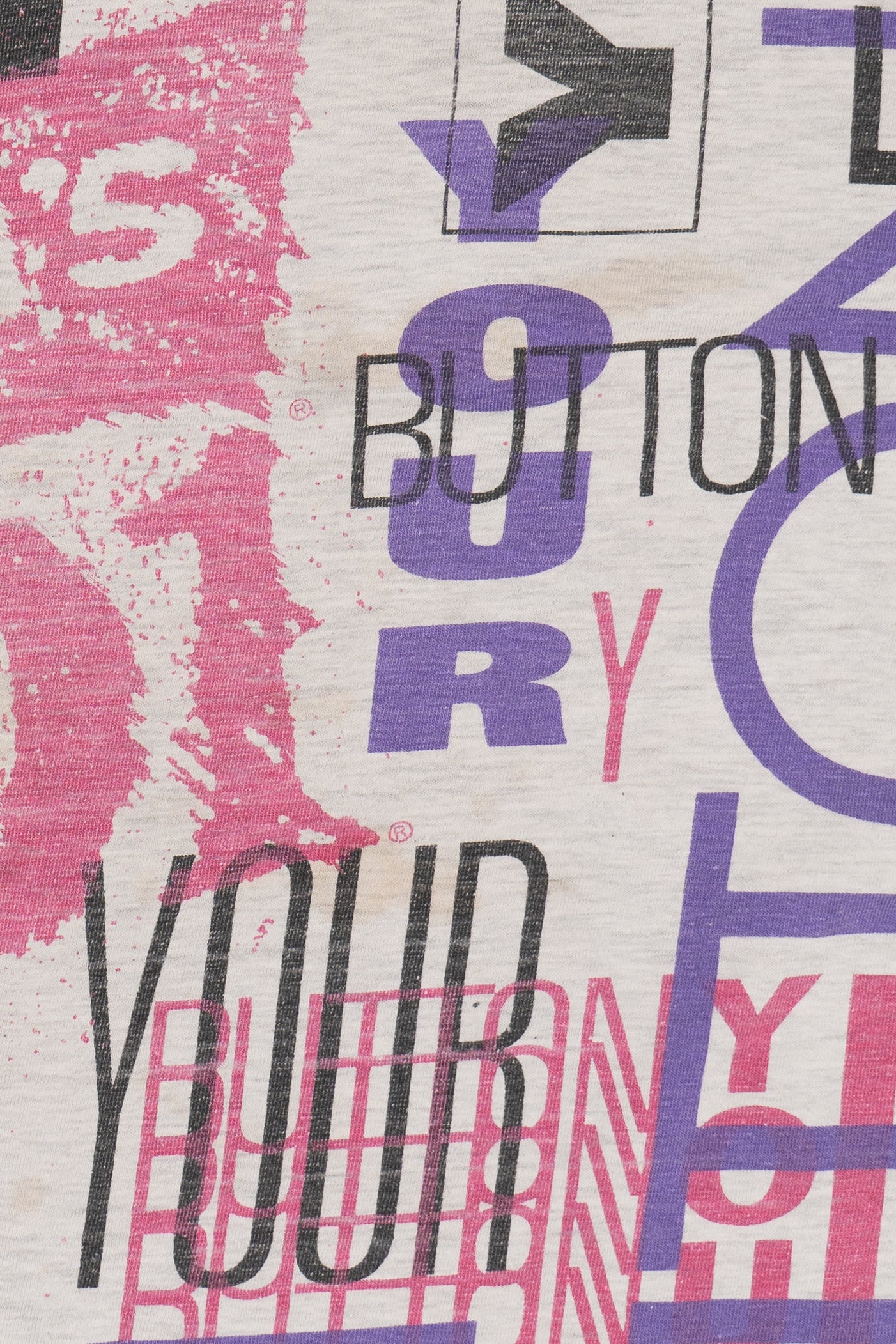 Vintage Distressed Levi's 501 "Button Your Fly" All Over Print AOP T-Shirt (1990s)