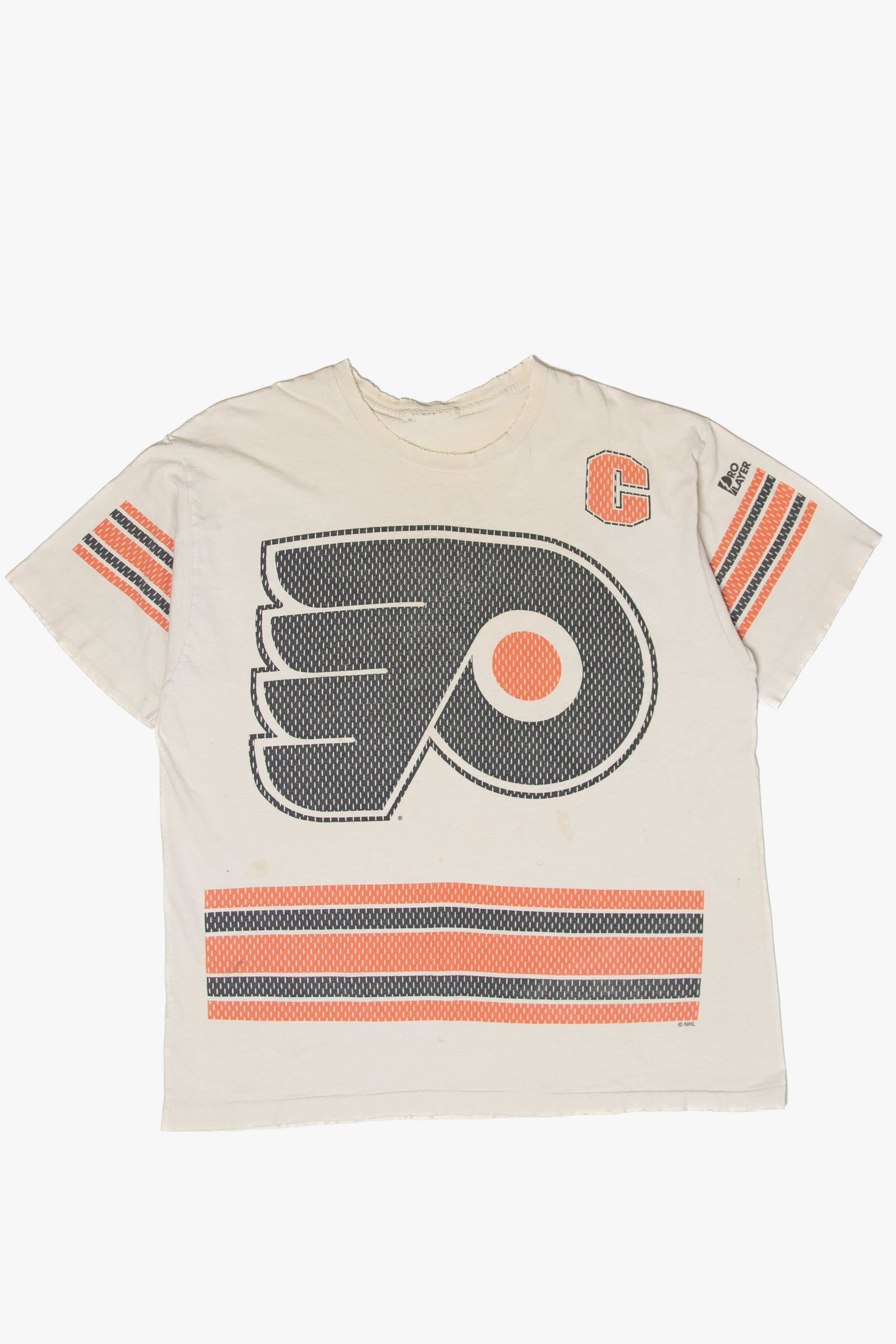 Vintage Distressed Philadelphia Flyers Lindros 88 NHL T-Shirt (1990s)