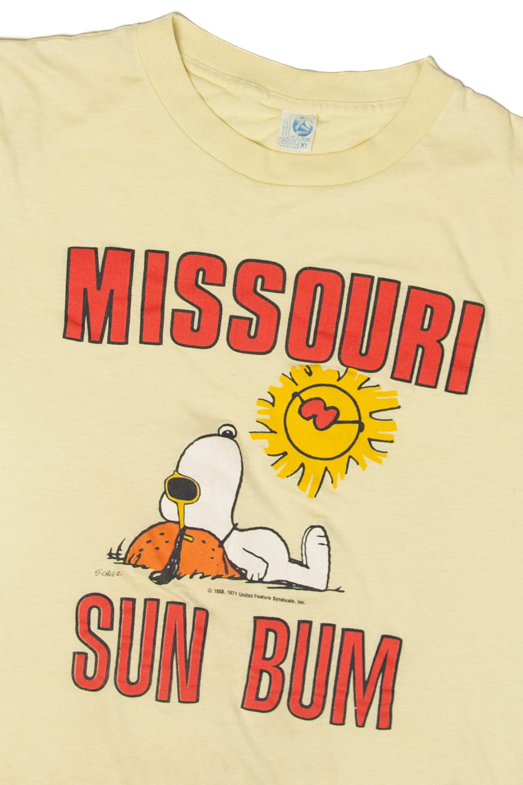 Vintage Snoopy "Missouri Sun Bum" Artex T-Shirt (1980s)