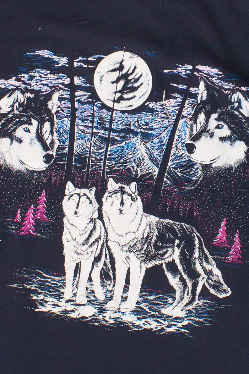 Vintage Wolf Moon Screen Stars T-Shirt (1991)