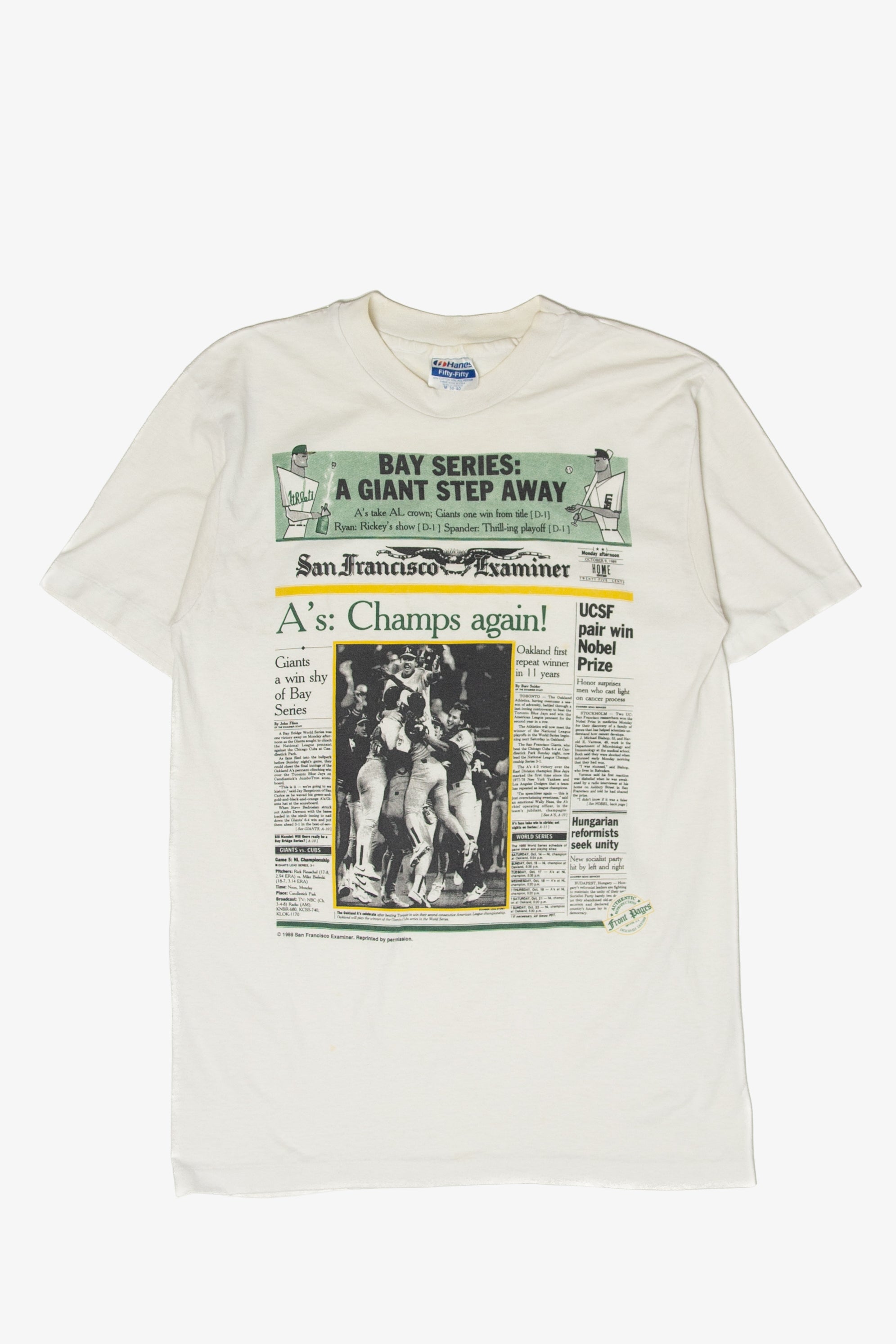 Vintage San Francisco Examiner Newspaper T-Shirt (1980s)