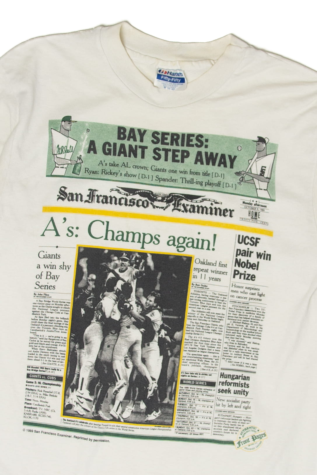 Vintage San Francisco Examiner Newspaper T-Shirt (1980s)