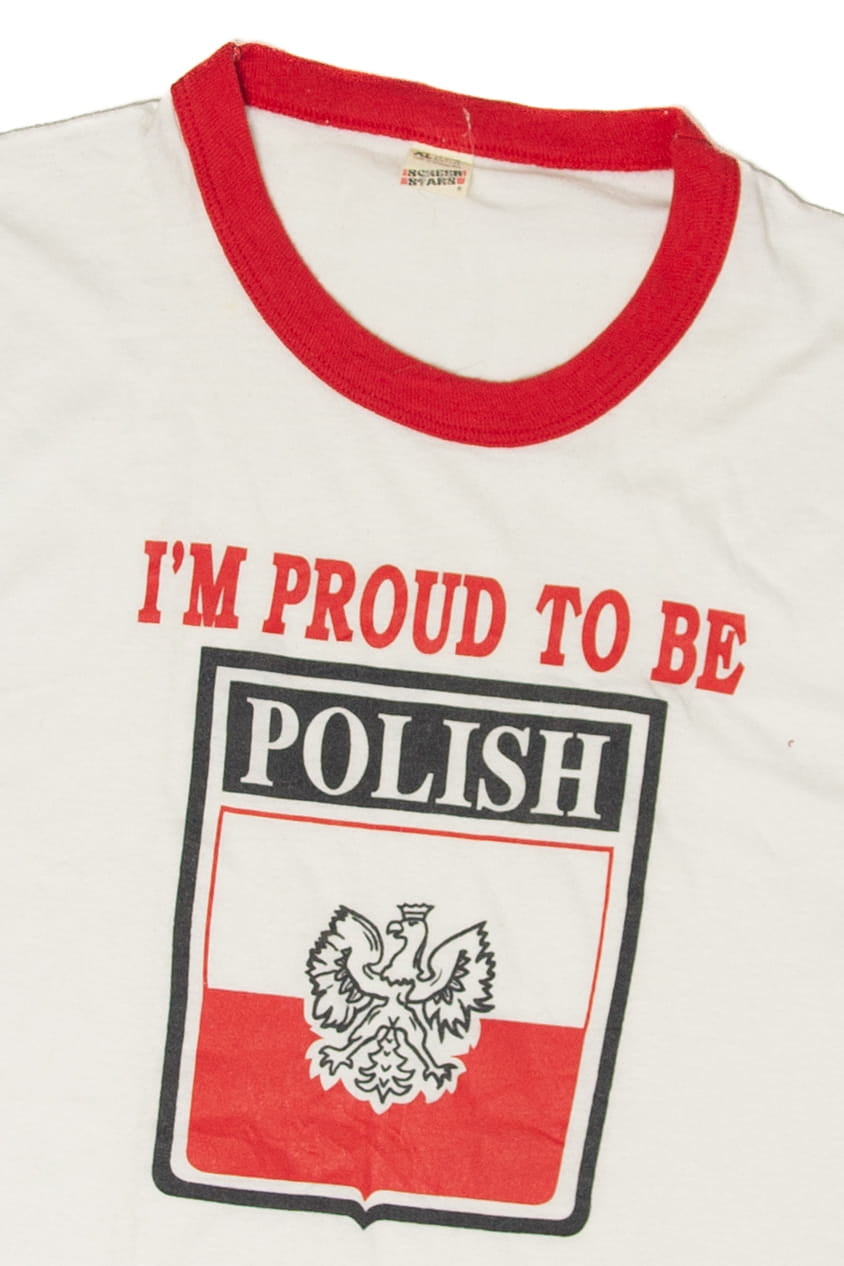 Vintage "I'm Proud To Be Polish T-Shirt (1990s)
