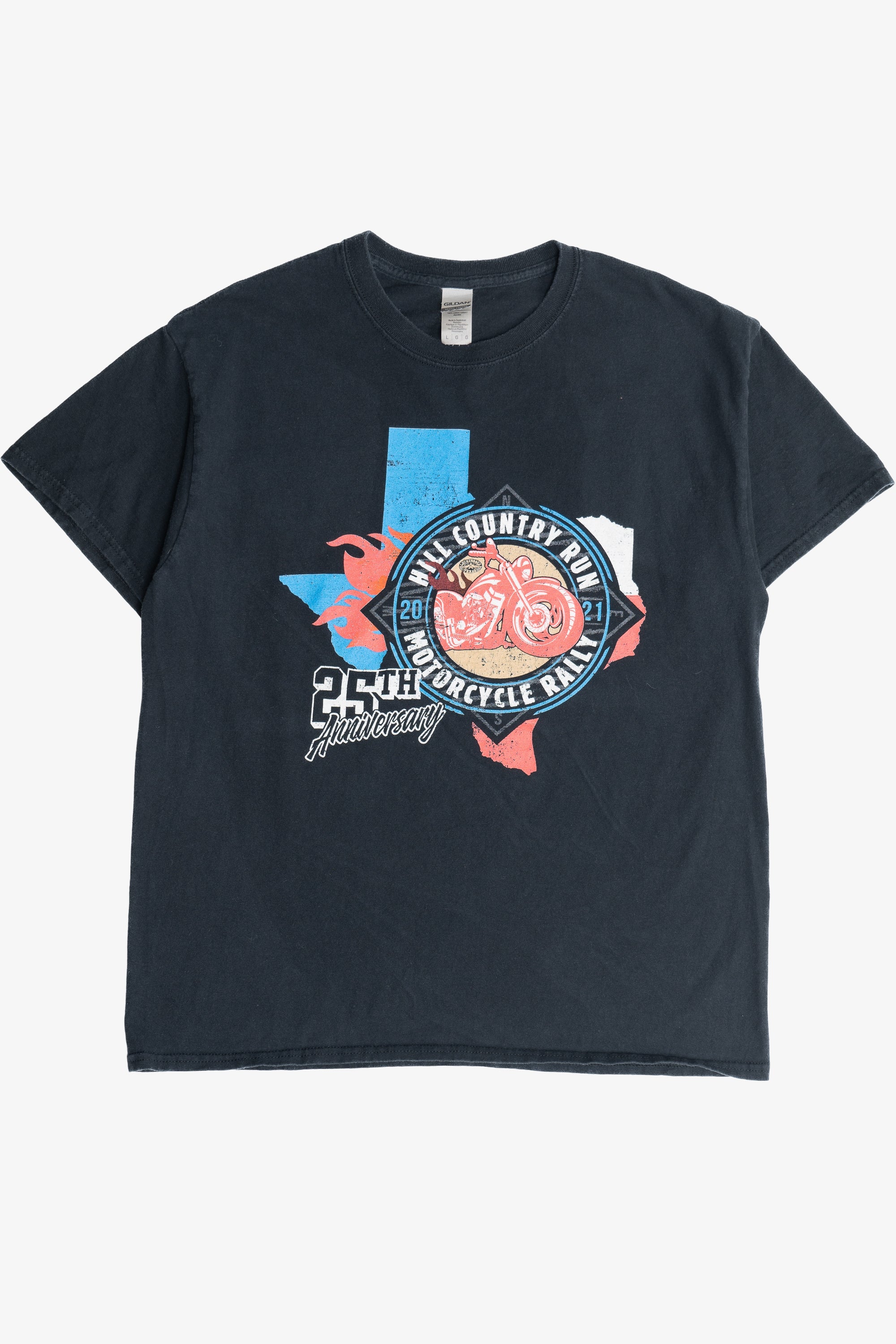 Hill Country Run Motorcycle Rally 25th Anniversary T-Shirt