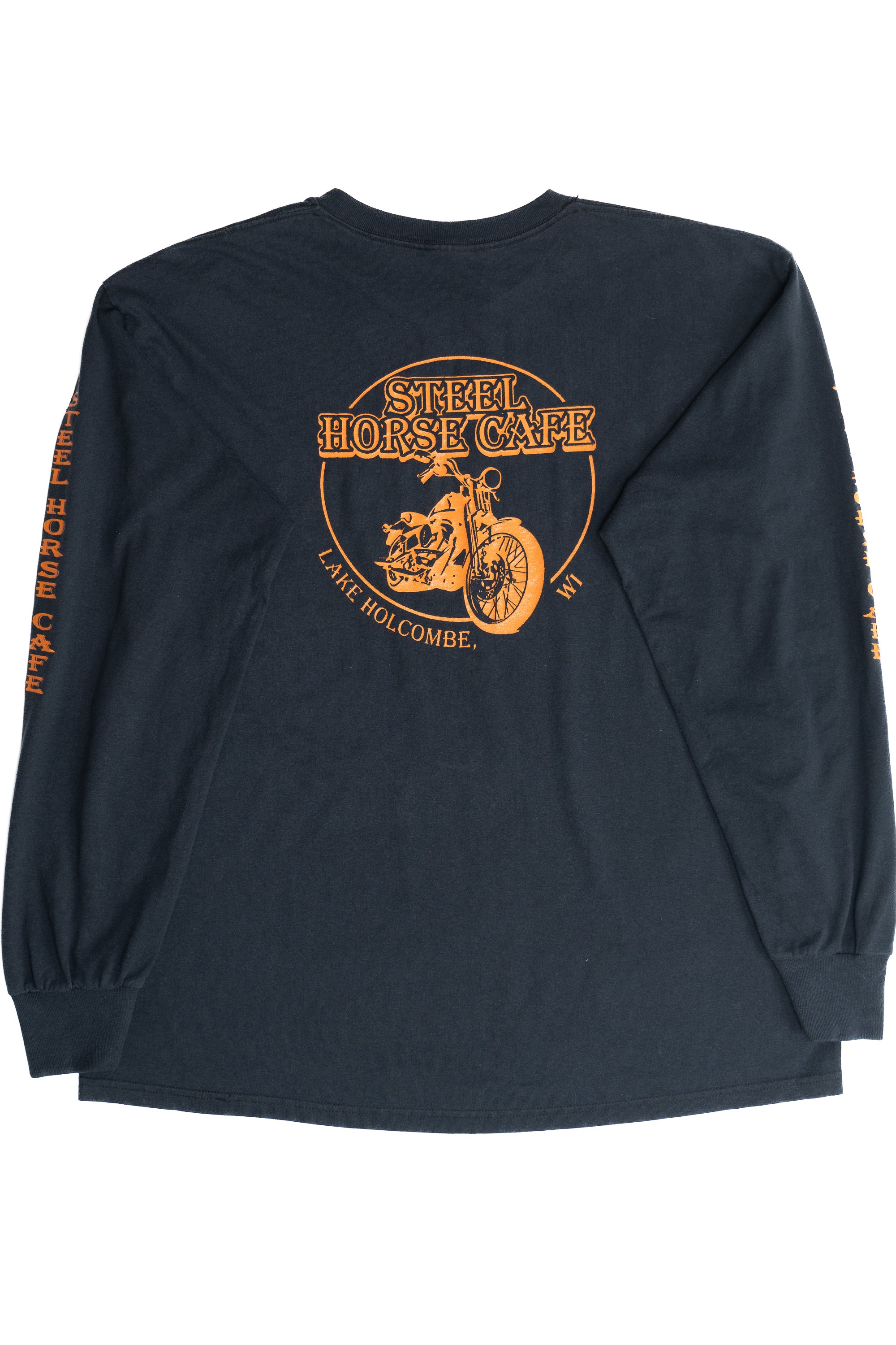 Steel Horse Cafe Motorcycle Long Sleeve T-Shirt