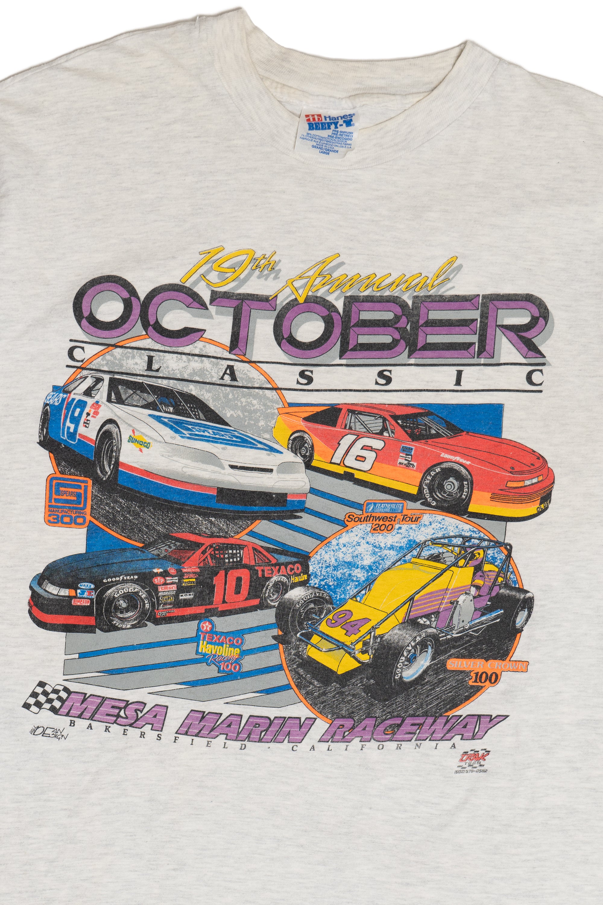 Vintage Mesa Marin Raceway Racecar T-Shirt (1990s)