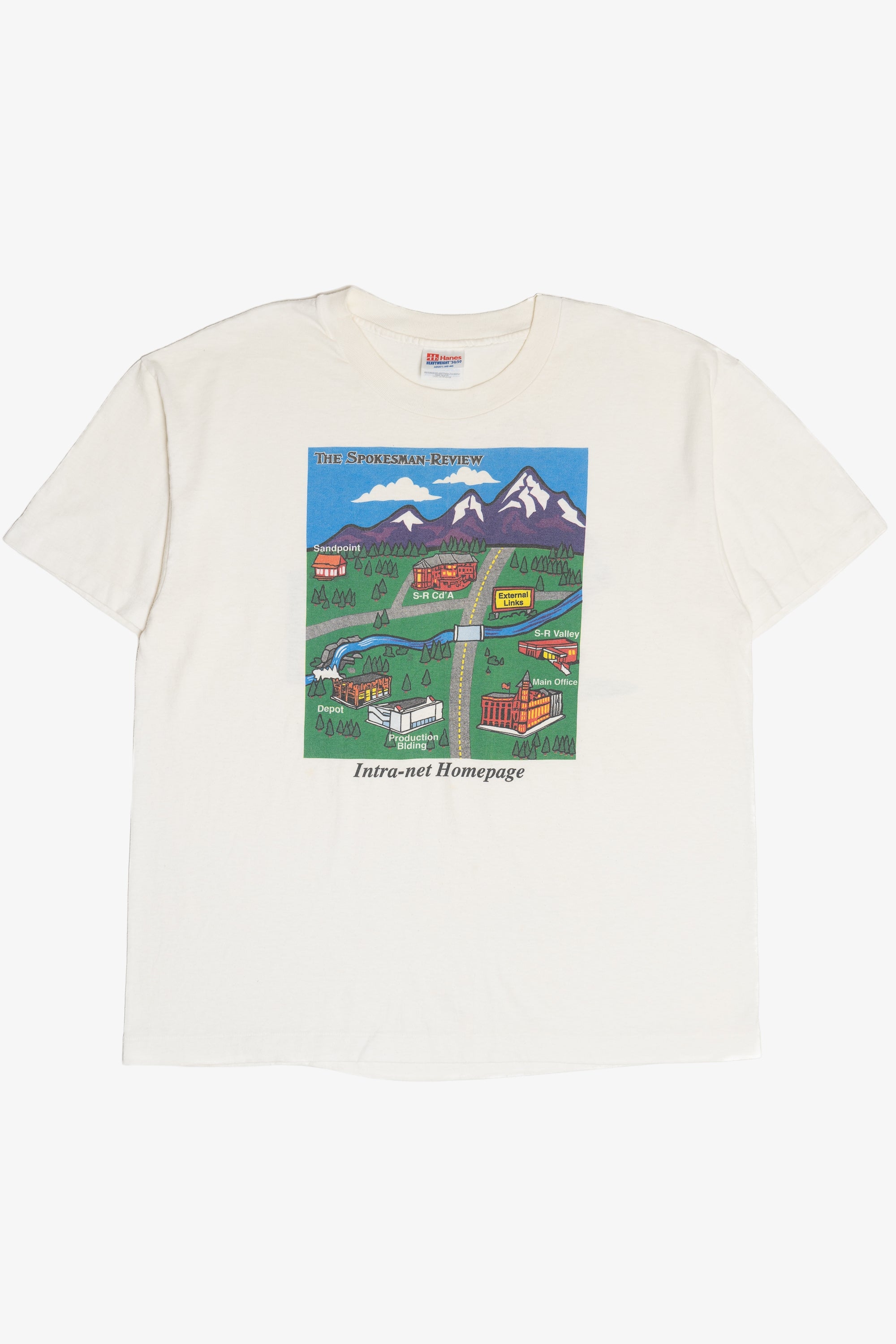 Vintage "Intra-net Homepage" Early Internet Single Stitch T-Shirt (1990s)
