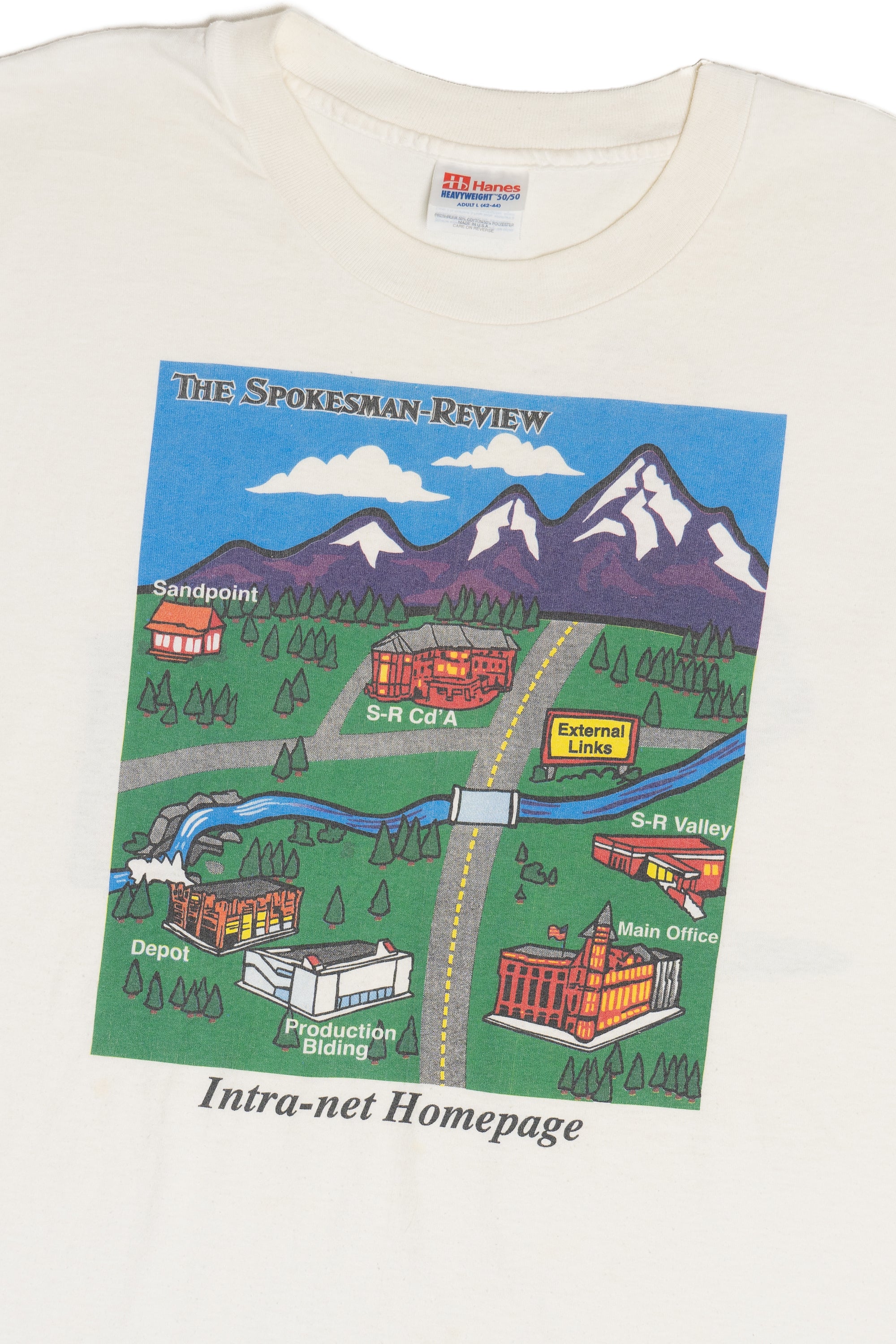 Vintage "Intra-net Homepage" Early Internet Single Stitch T-Shirt (1990s)