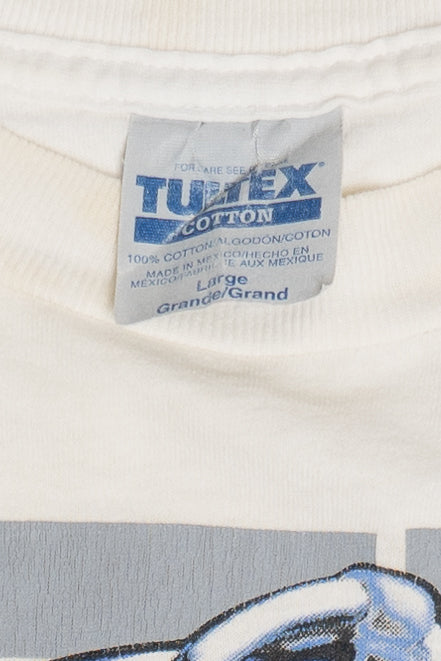 Vintage 1996 Signed Denver Broncos NFL Distressed T-Shirt (1990s)