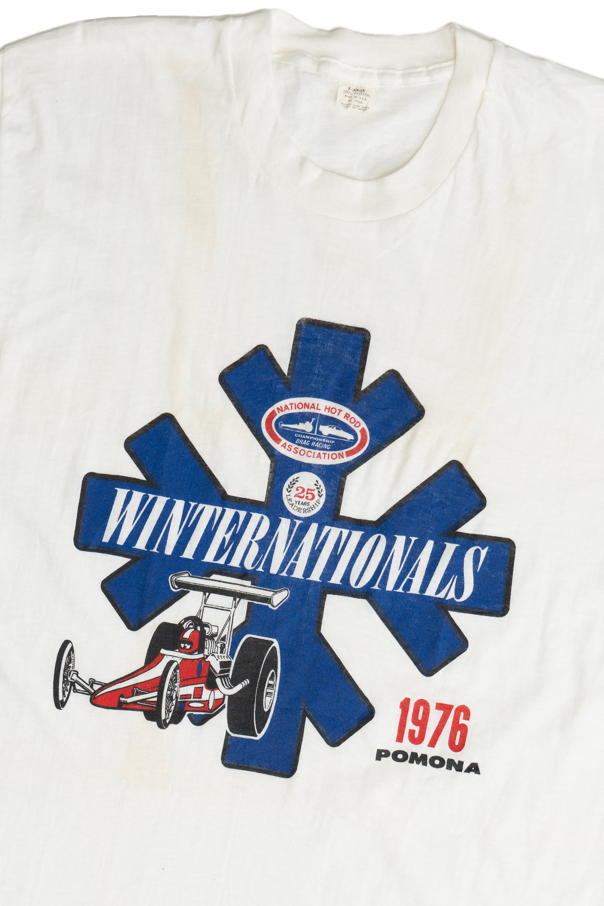 Vintage 1976 Winternationals Drag Race Pomona T-Shirt (1970s)