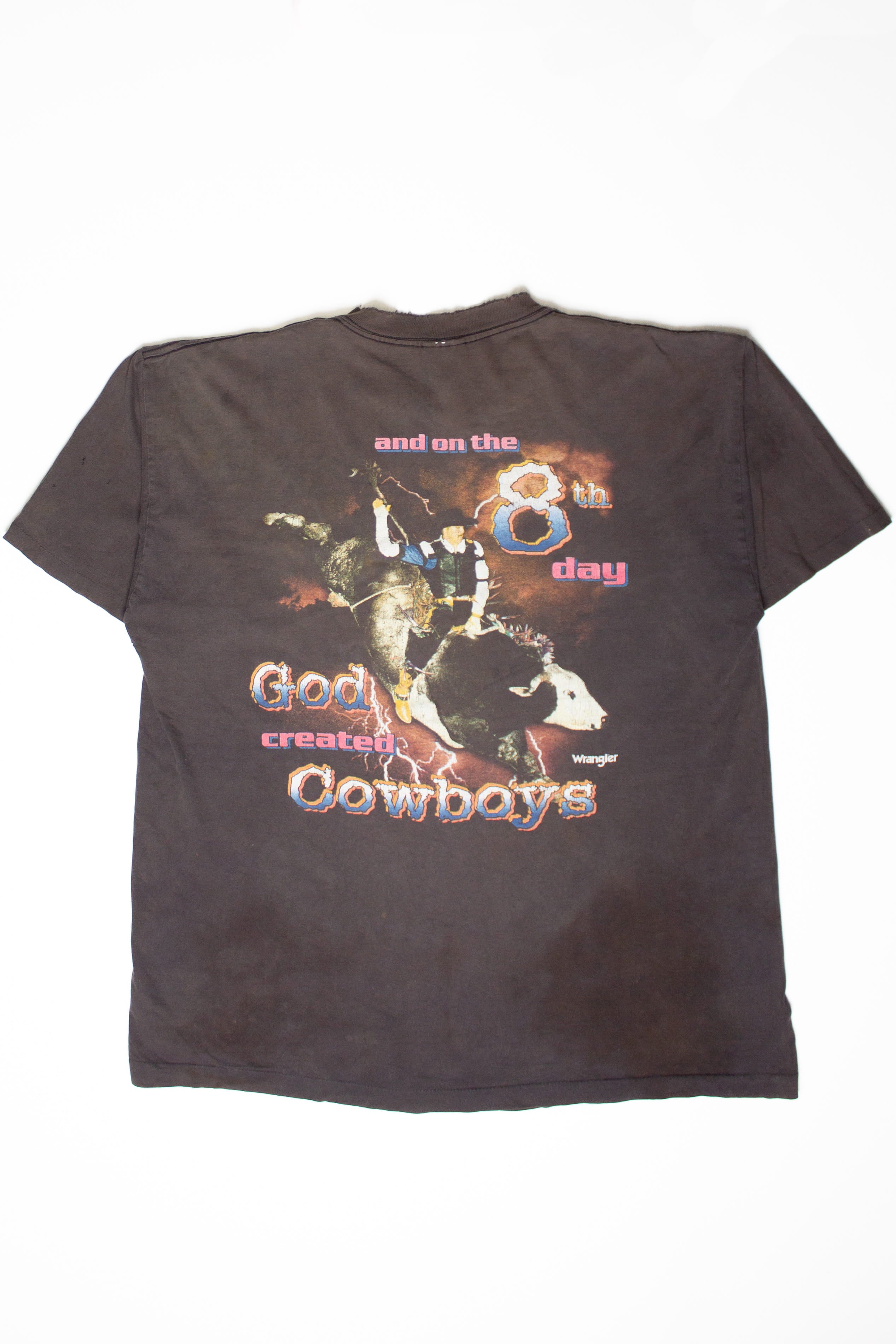Vintage Distressed God Created Cowboys T-Shirt (1990s)