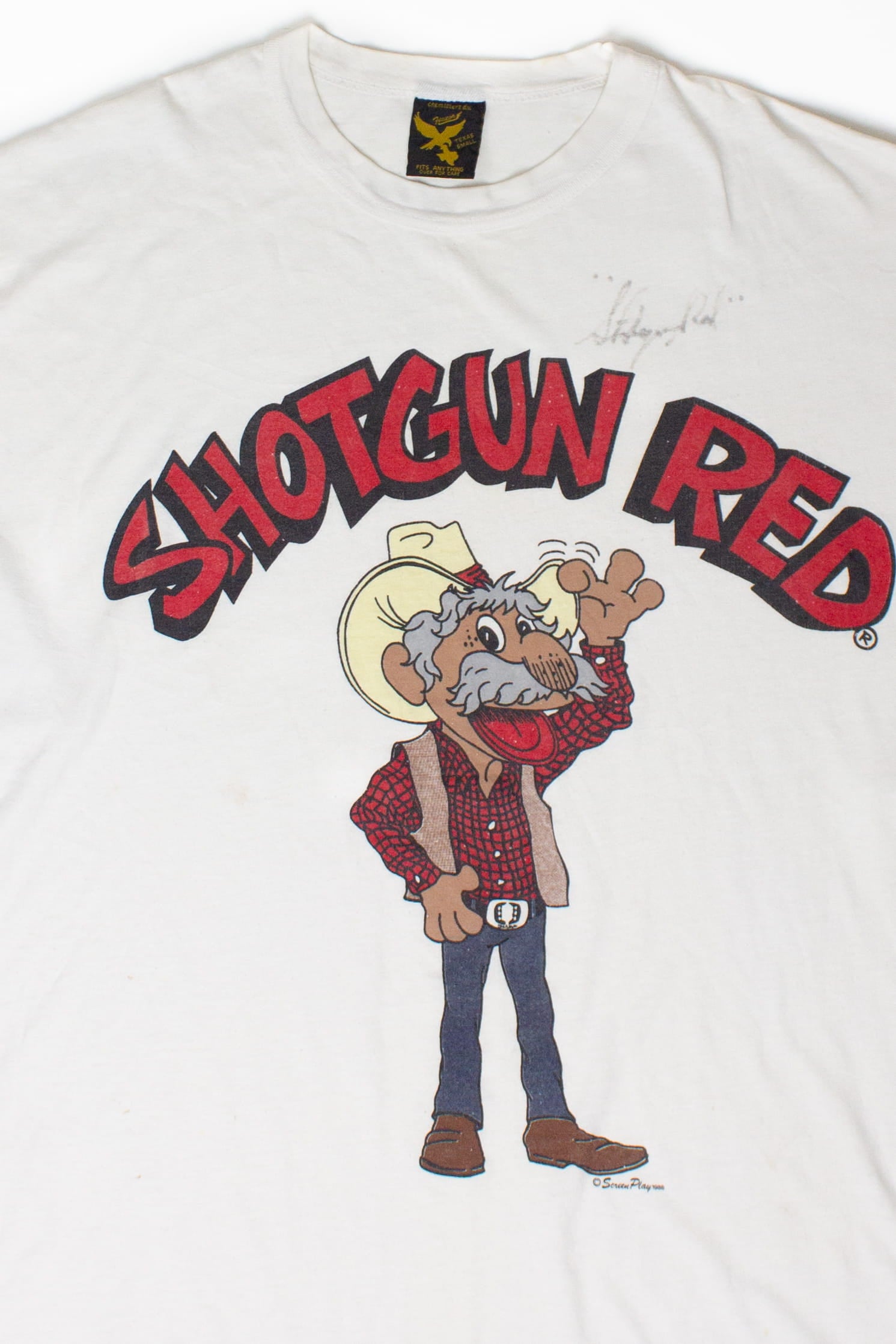 Vintage Autographed Shotgun Red T-Shirt (1980s)