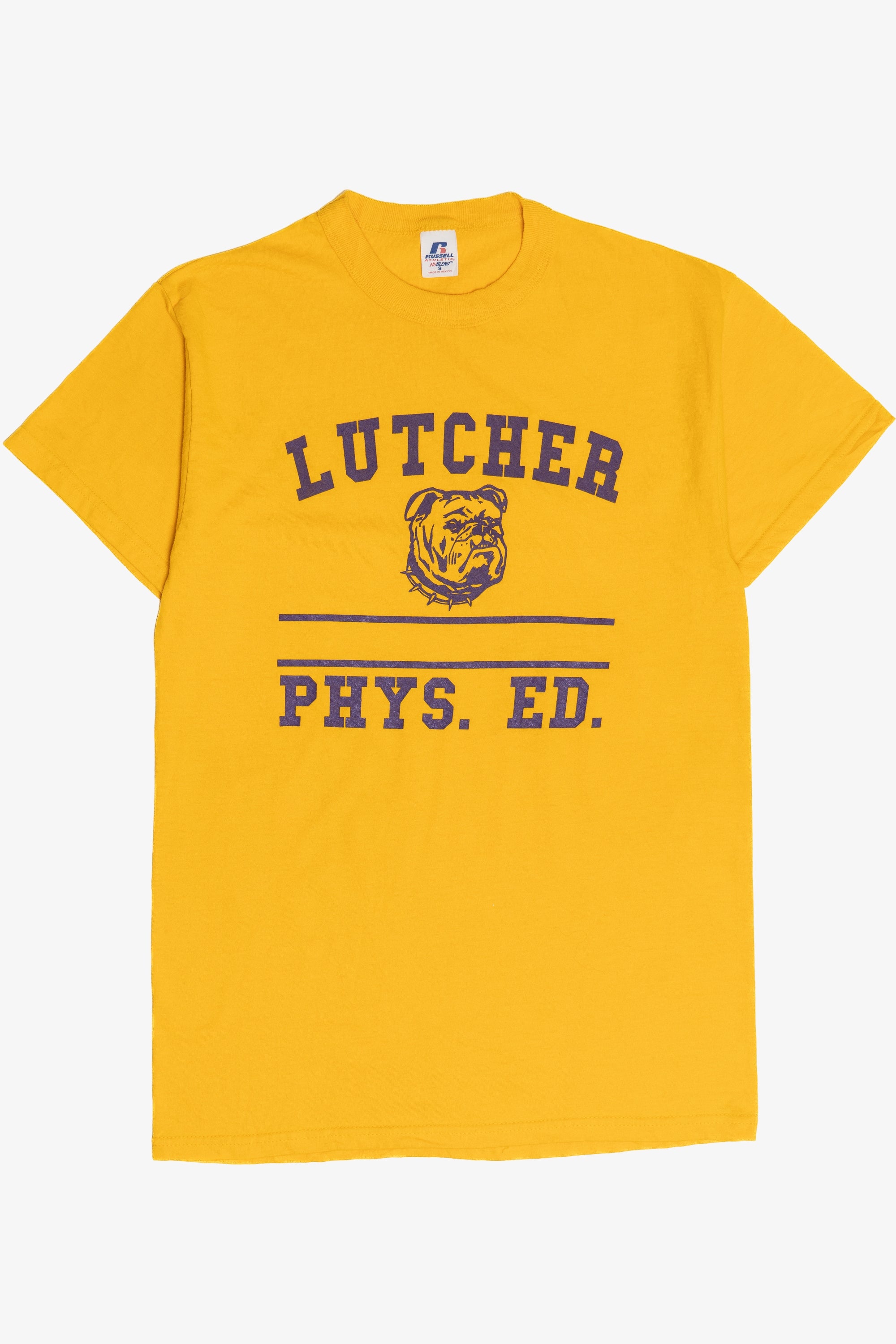 Vintage Lutcher Phys. Ed Bulldog Logo Russell Athletic T-Shirt (1990s)
