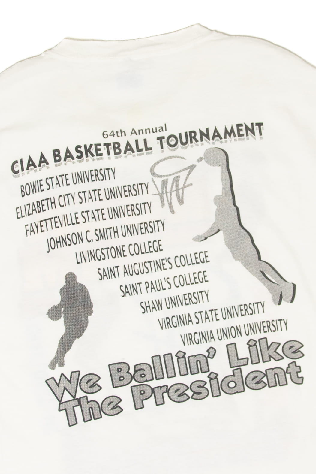 Recycled CIAA Basketball "Rock The Rim" Tournament T-Shirt (2000s)