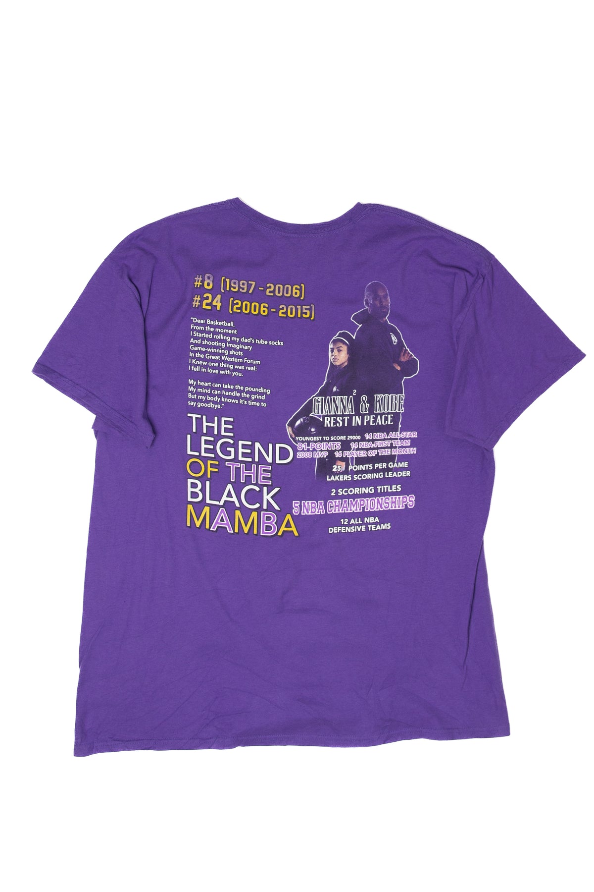 Recycled Kobe Bryant Memorial T-Shirt (2020s)