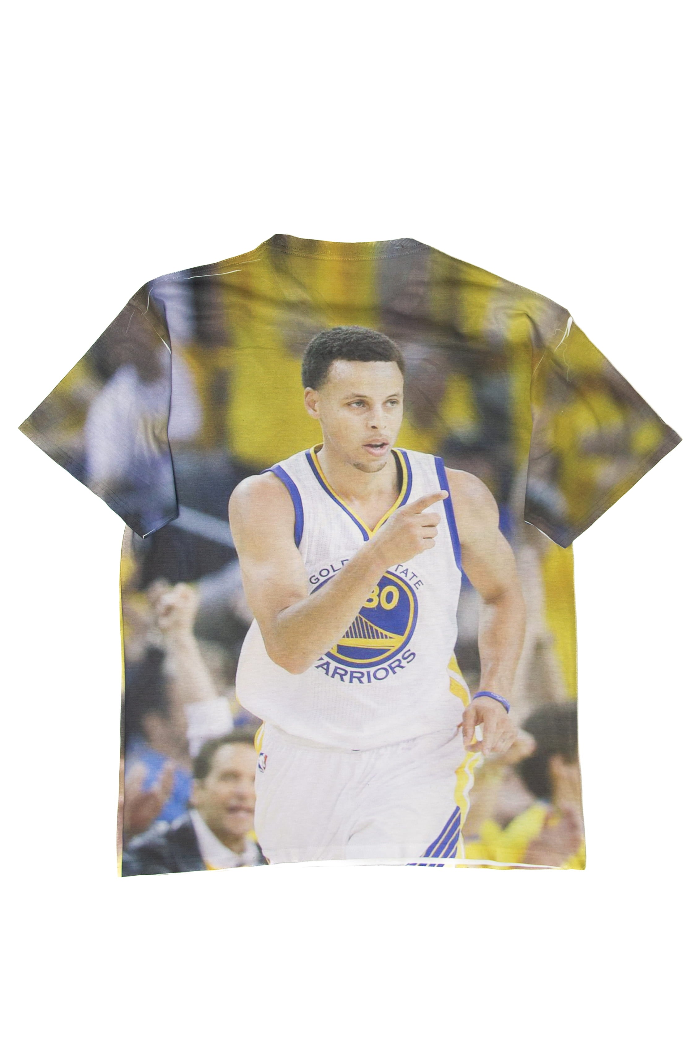 Recycled Golden State Warriors Stephen Curry Full Cover NBA T-Shirt