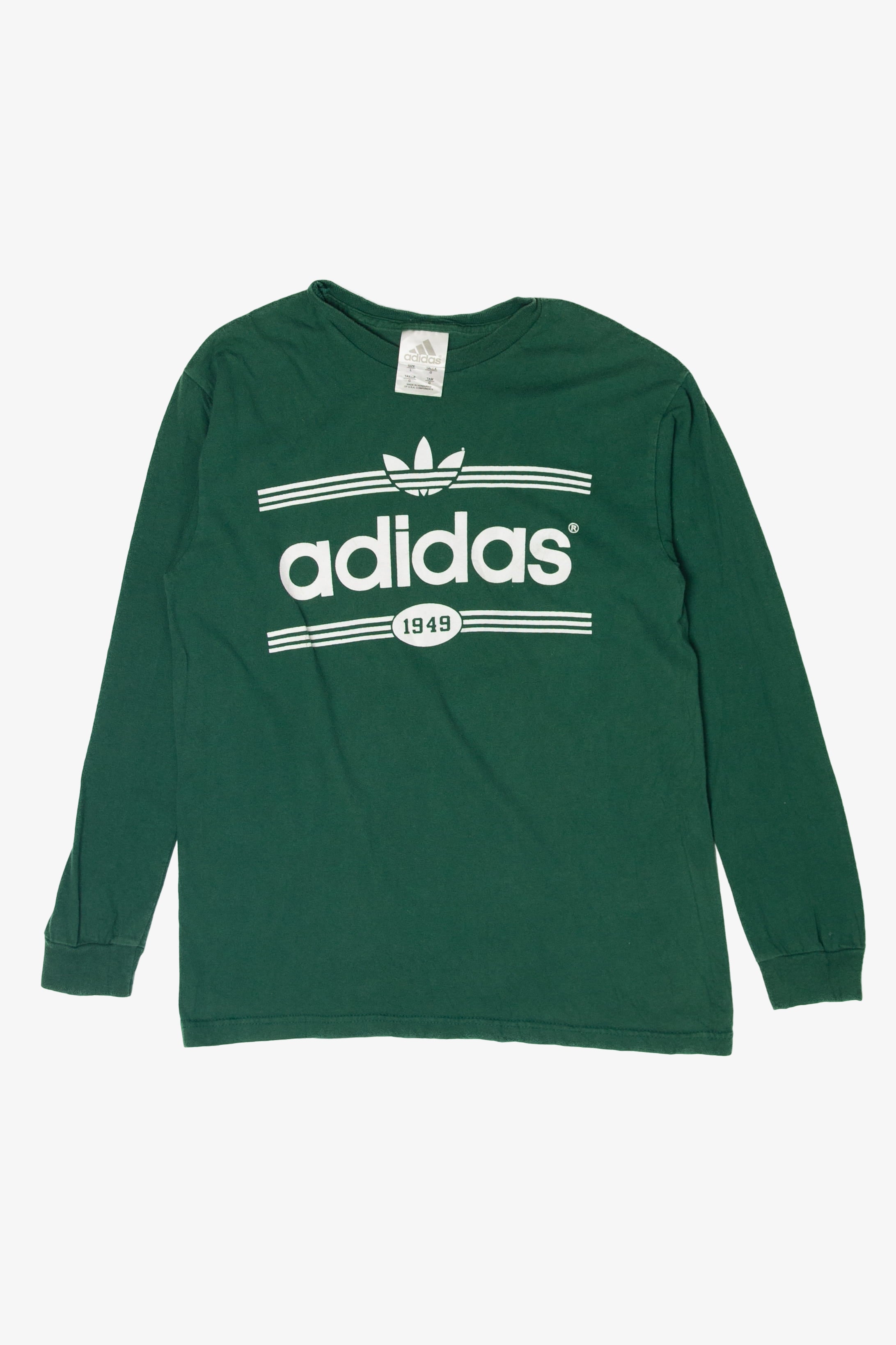 Recycled Green Adidas Long Sleeve T-Shirt
