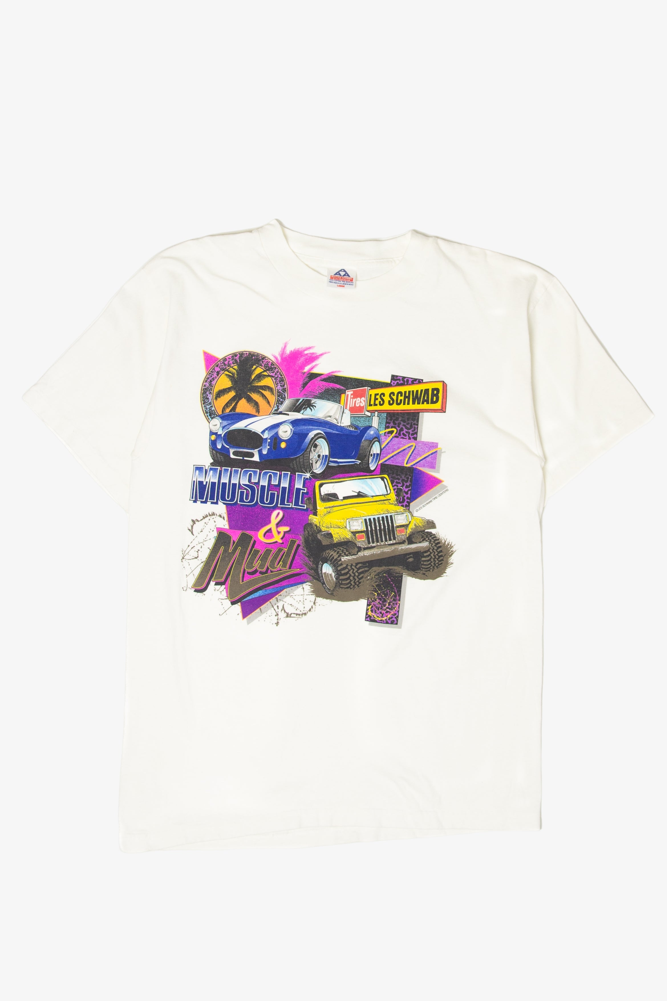 Vintage Muscle And Mud Cars T-Shirt (1990s)