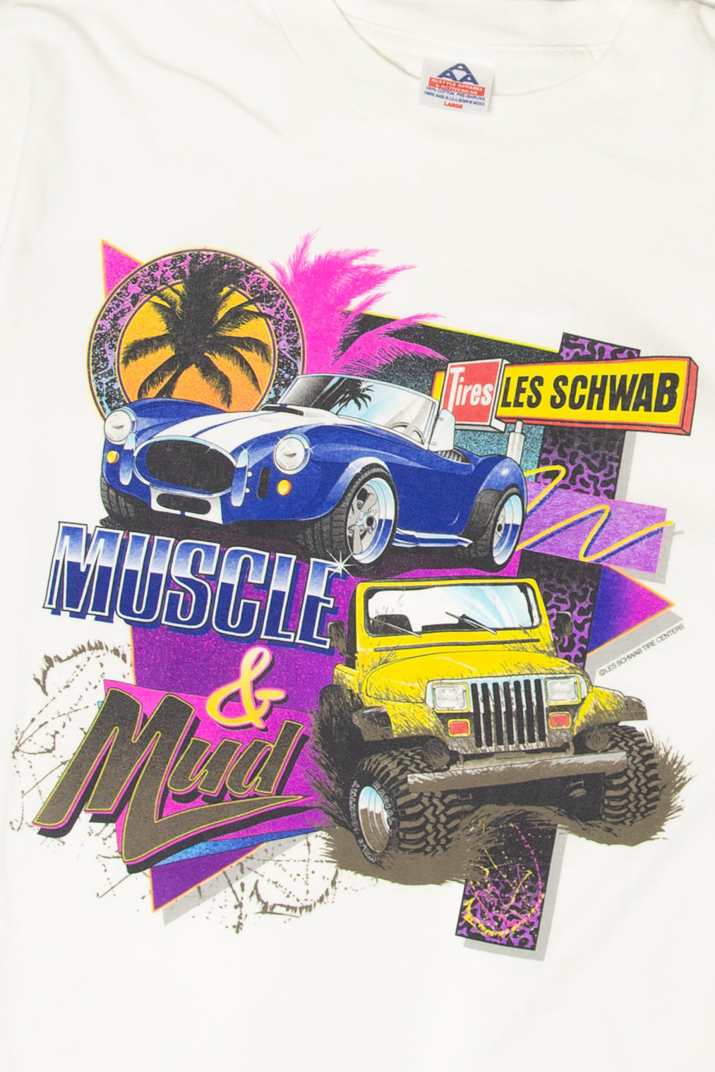 Vintage Muscle And Mud Cars T-Shirt (1990s)