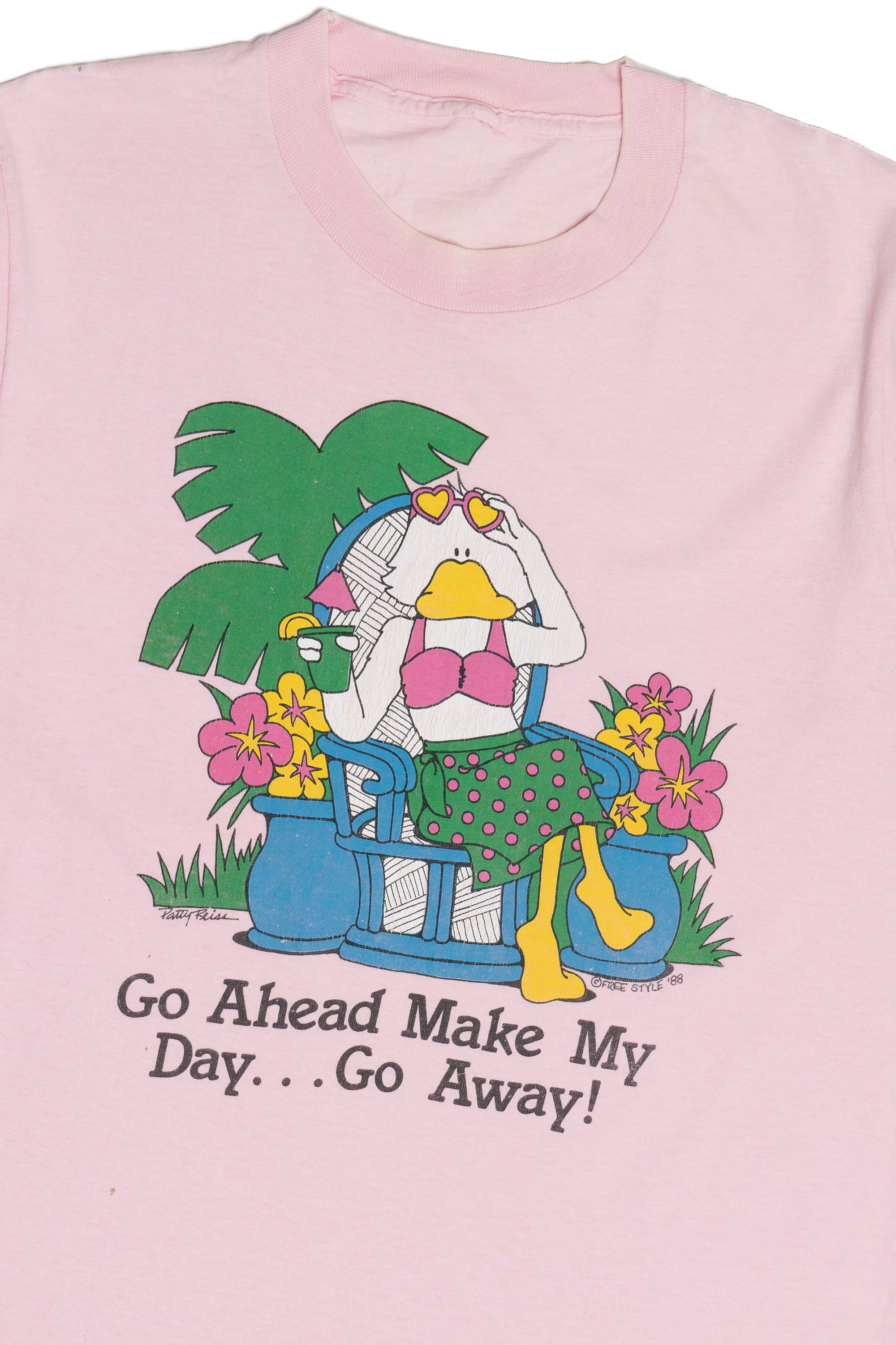 Vintage "Go Away!" Vacation Duck Graphic T-Shirt (1990s)