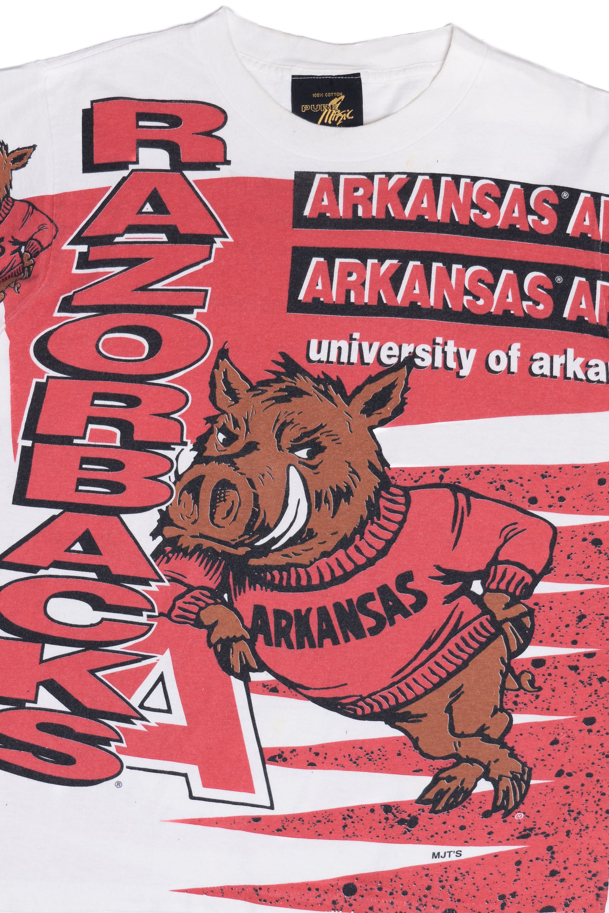Vintage University Of Arkansas Razorbacks All Over Print T-Shirt (1990s)