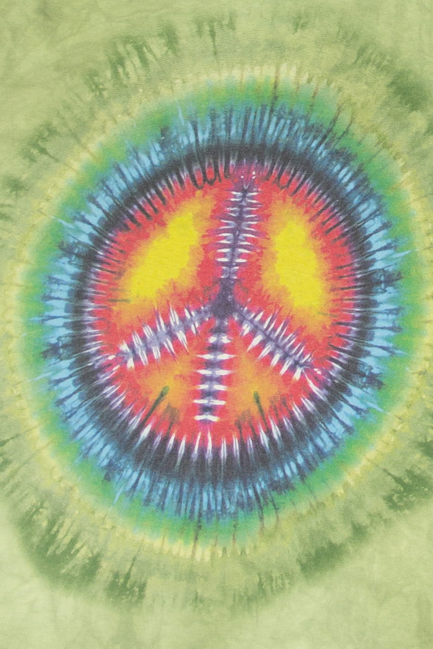 Recycled Tie Dye Peace Sign T-Shirt