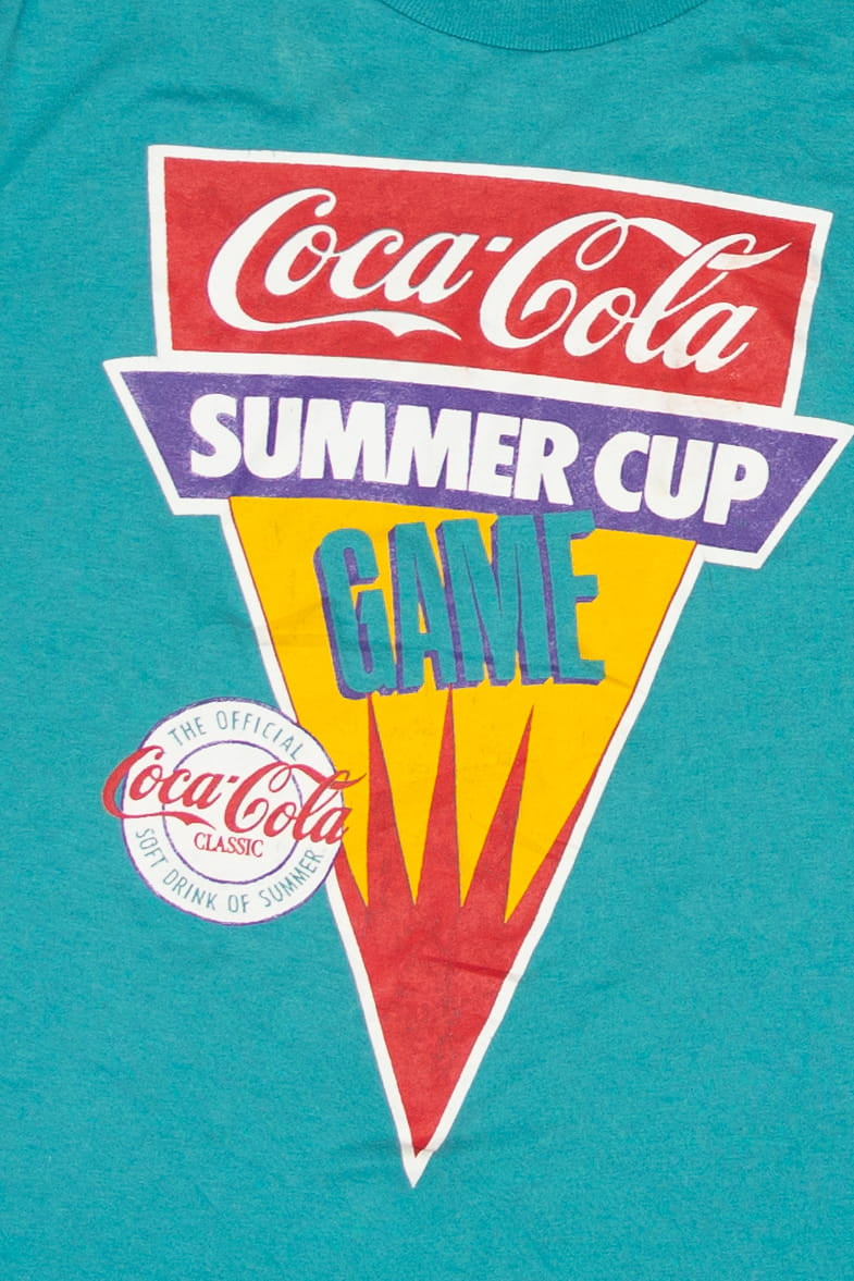 Vintage Coca Cola Summer Cup Game T-Shirt (1990s)