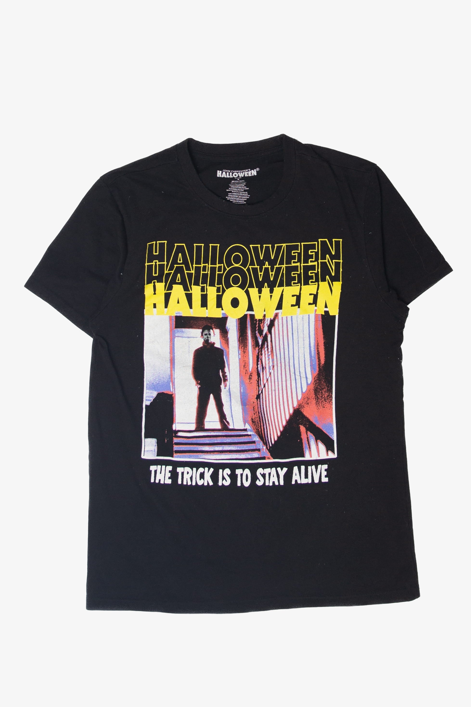 Recycled Halloween "The Trick Is To Stay Alive" T-Shirt (2020s)