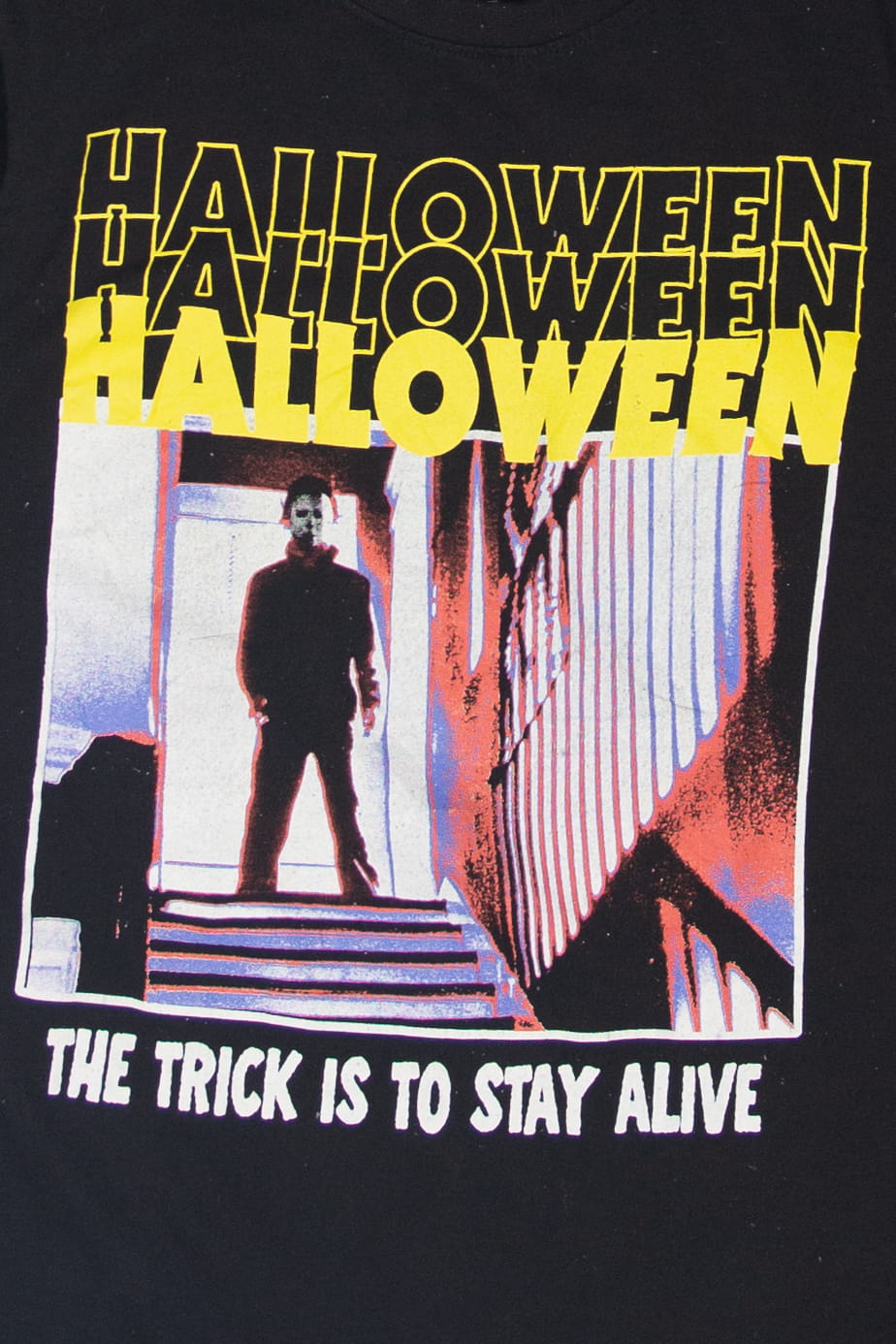 Recycled Halloween "The Trick Is To Stay Alive" T-Shirt (2020s)