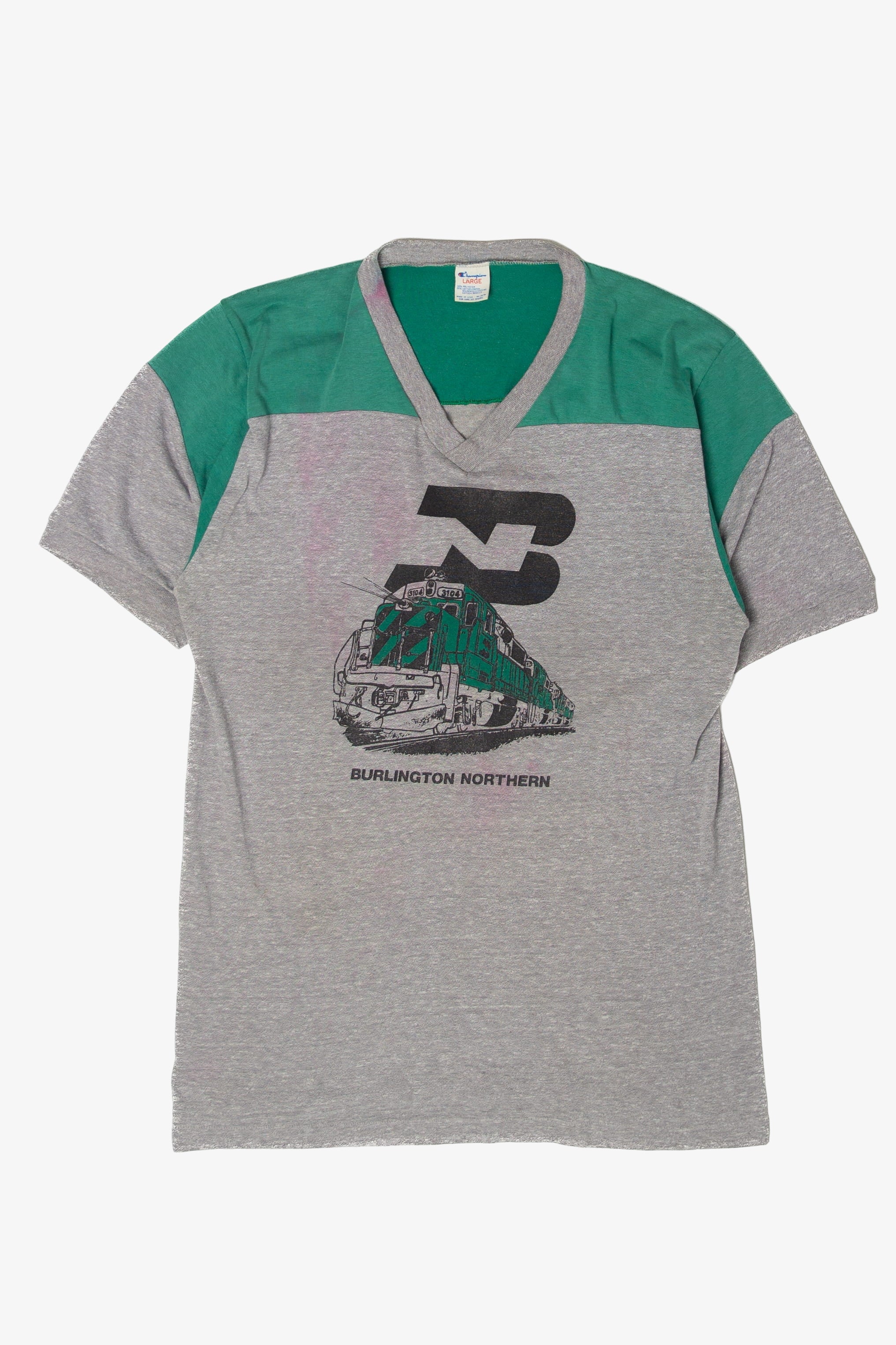 Vintage Burlington Northern Train T-Shirt (1980s)