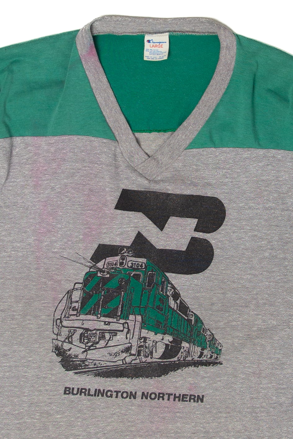 Vintage Burlington Northern Train T-Shirt (1980s)