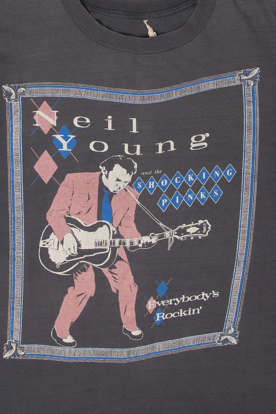 Vintage Neil Young 1983 Summer Tour Distressed T-Shirt (1980s)