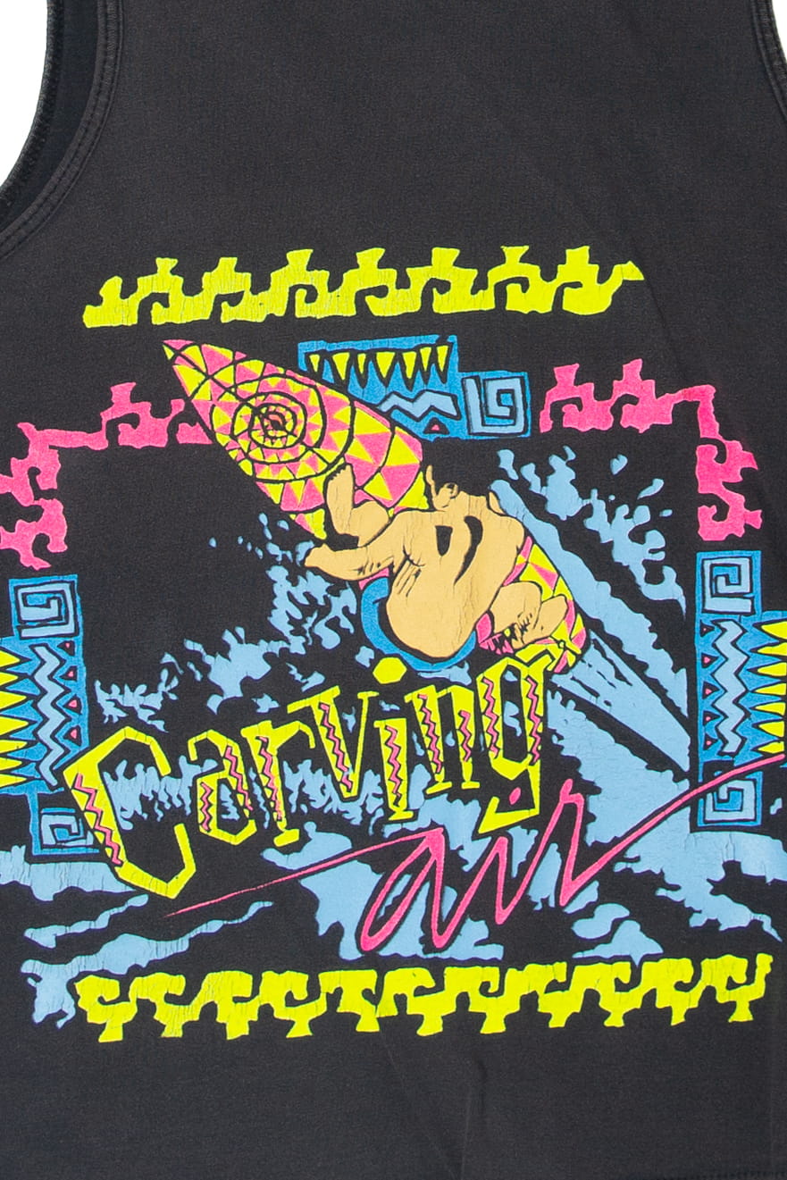 Vintage "Carving Air" Surf Sleeveless T-Shirt (1980s)