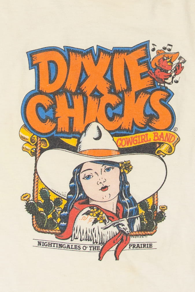 Vintage Dixie Chicks Cowgirl "Nightingales O' The Prairie" Band T-Shirt (1990s)